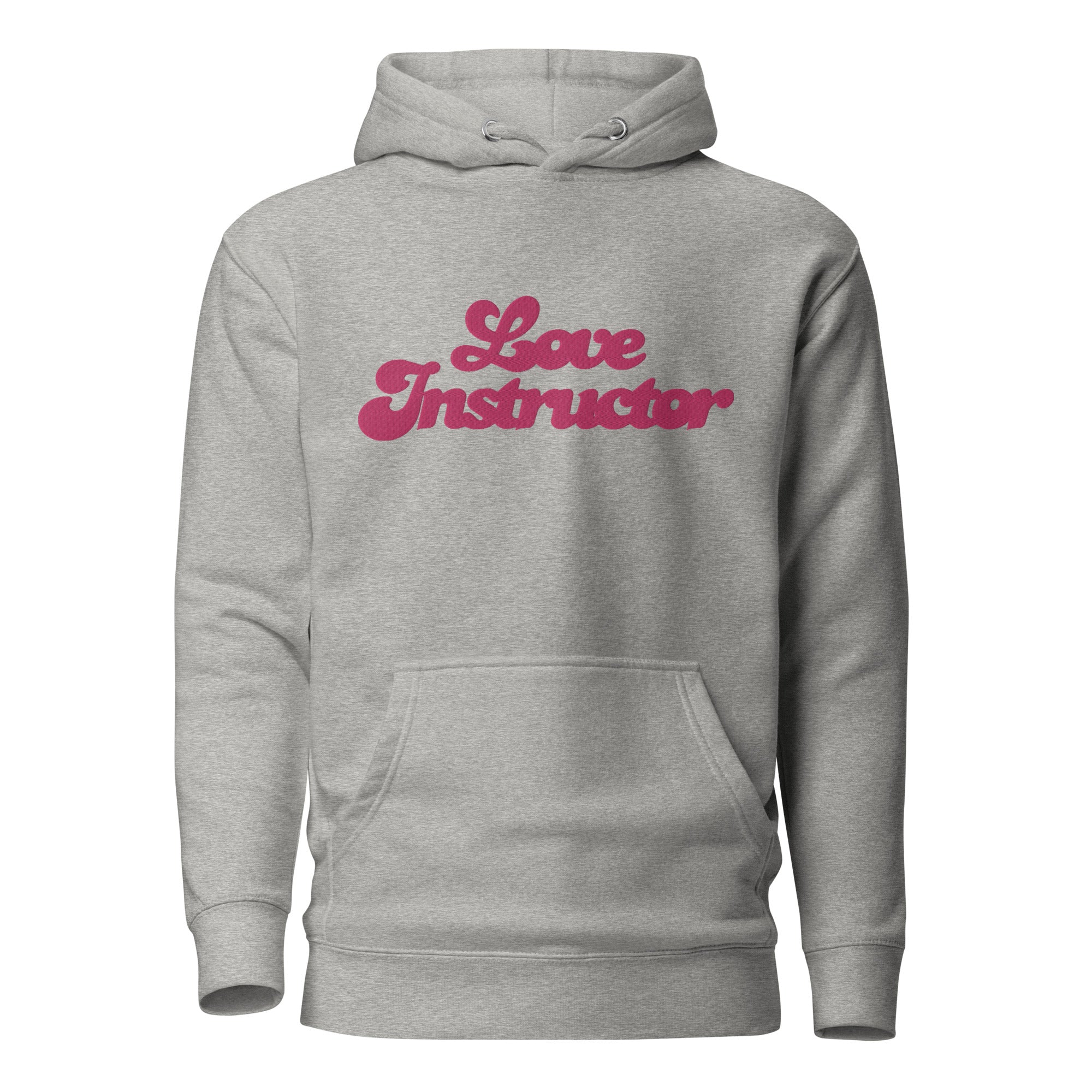 Unisex Cotton Hoodie Love Instructor large embroidered pattern