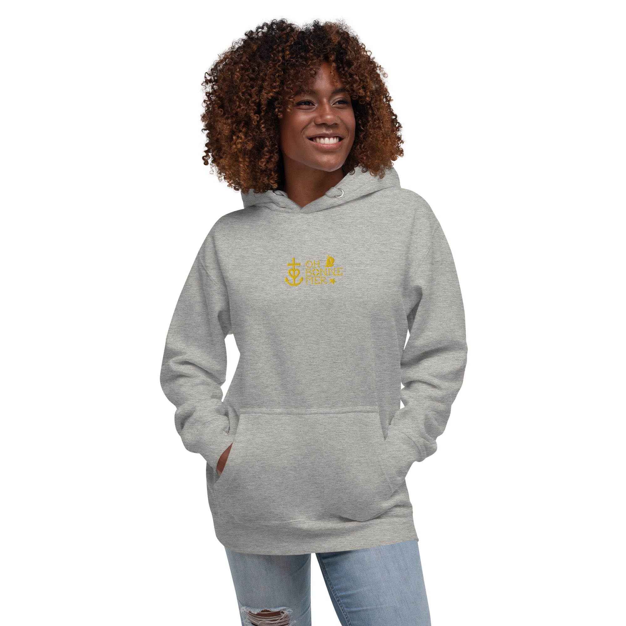 Unisex Cotton Hoodie Oh Bonne Mer 2 on light colors