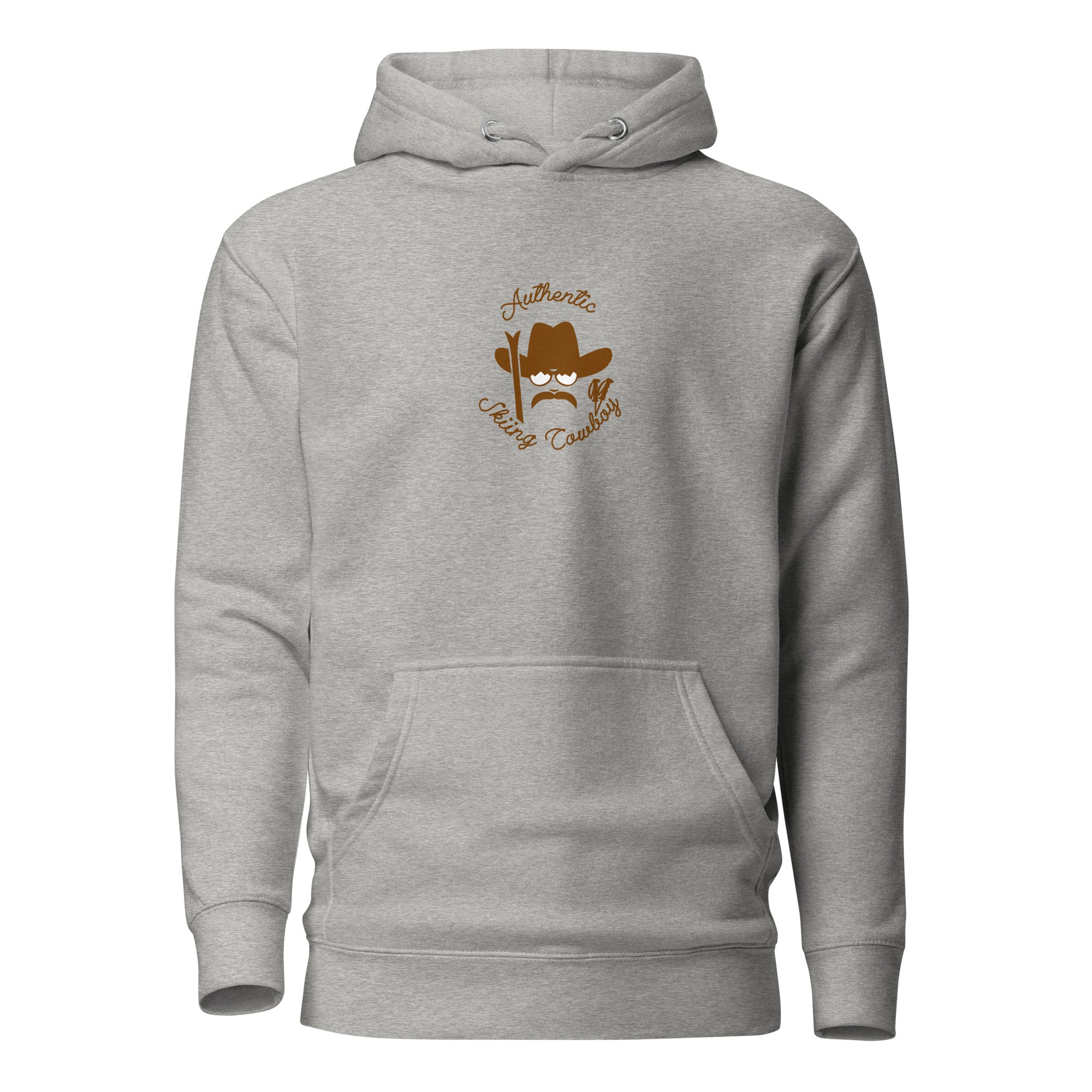 Sweat à capuche unisexe en coton Authentic Skiing Cowboy marron