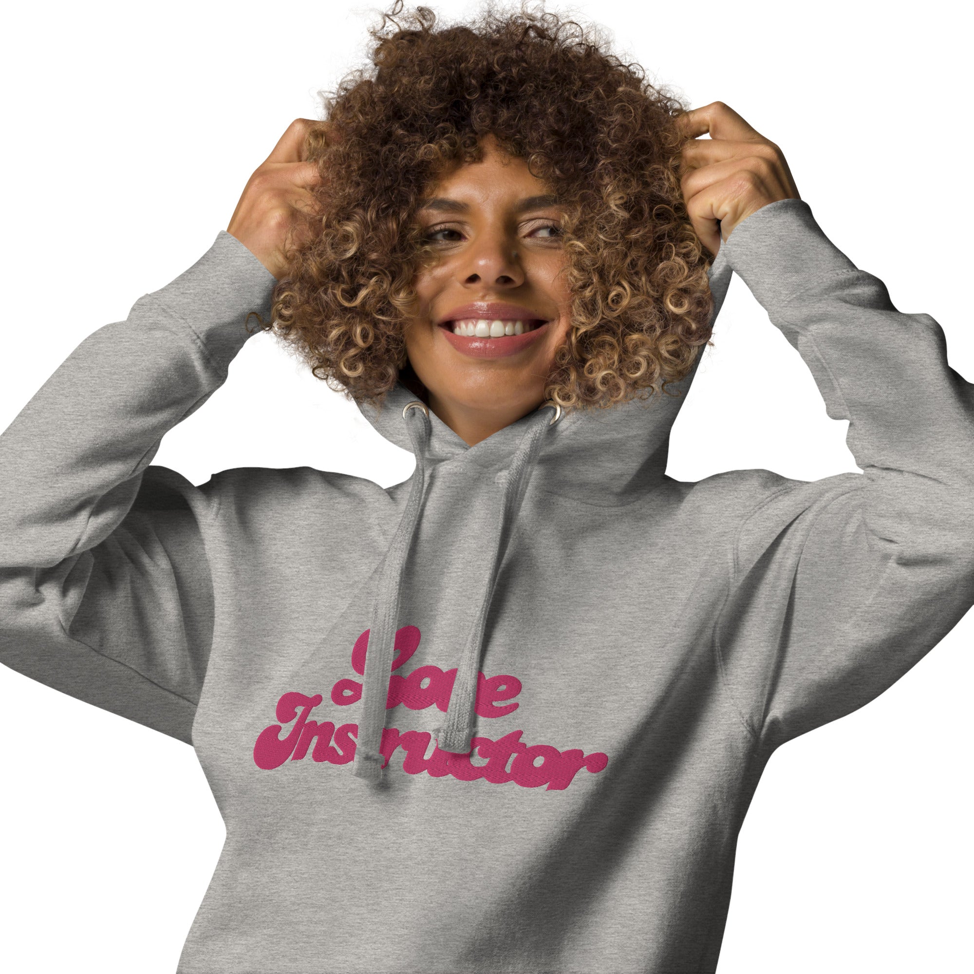 Sweat à capuche unisexe en coton Love Instructor grand motif brodé