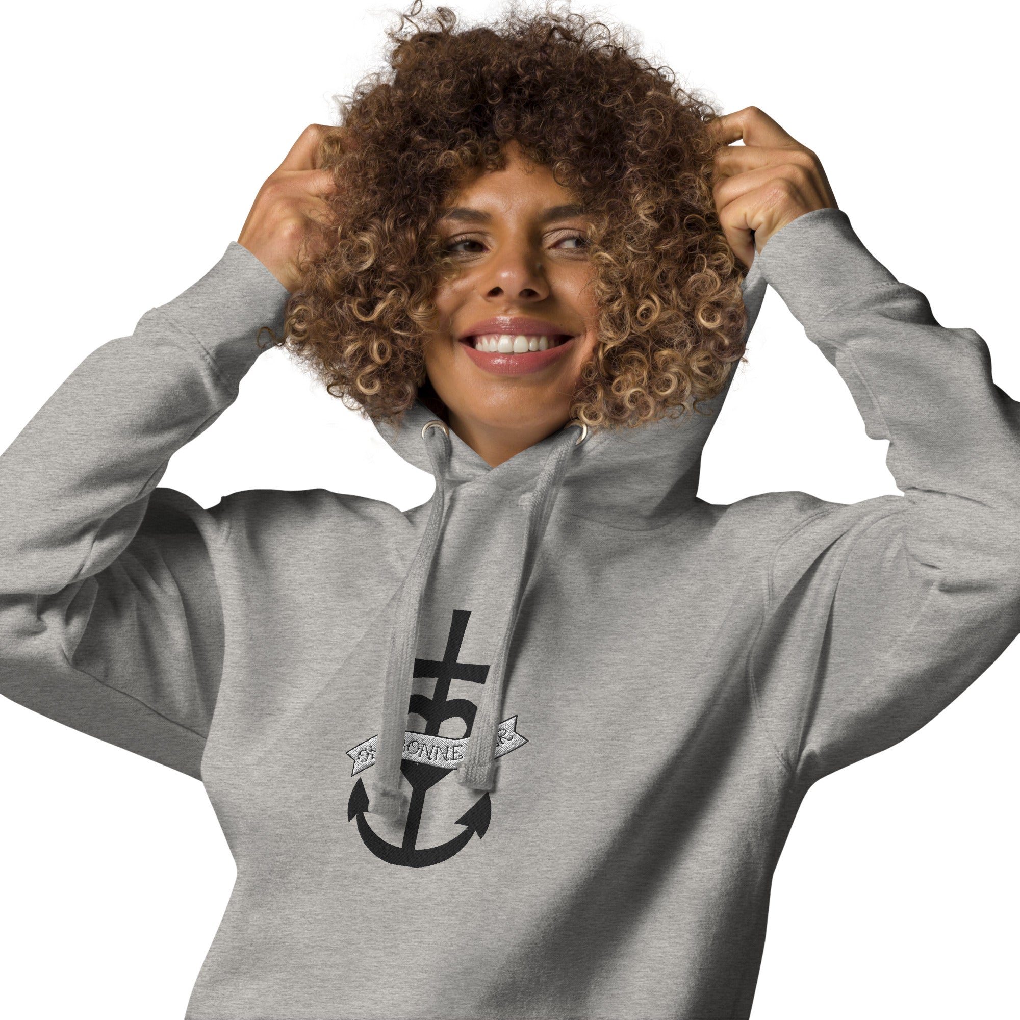 Sweat à capuche unisexe en coton Oh Bonne Mer 1 grand motif brodé