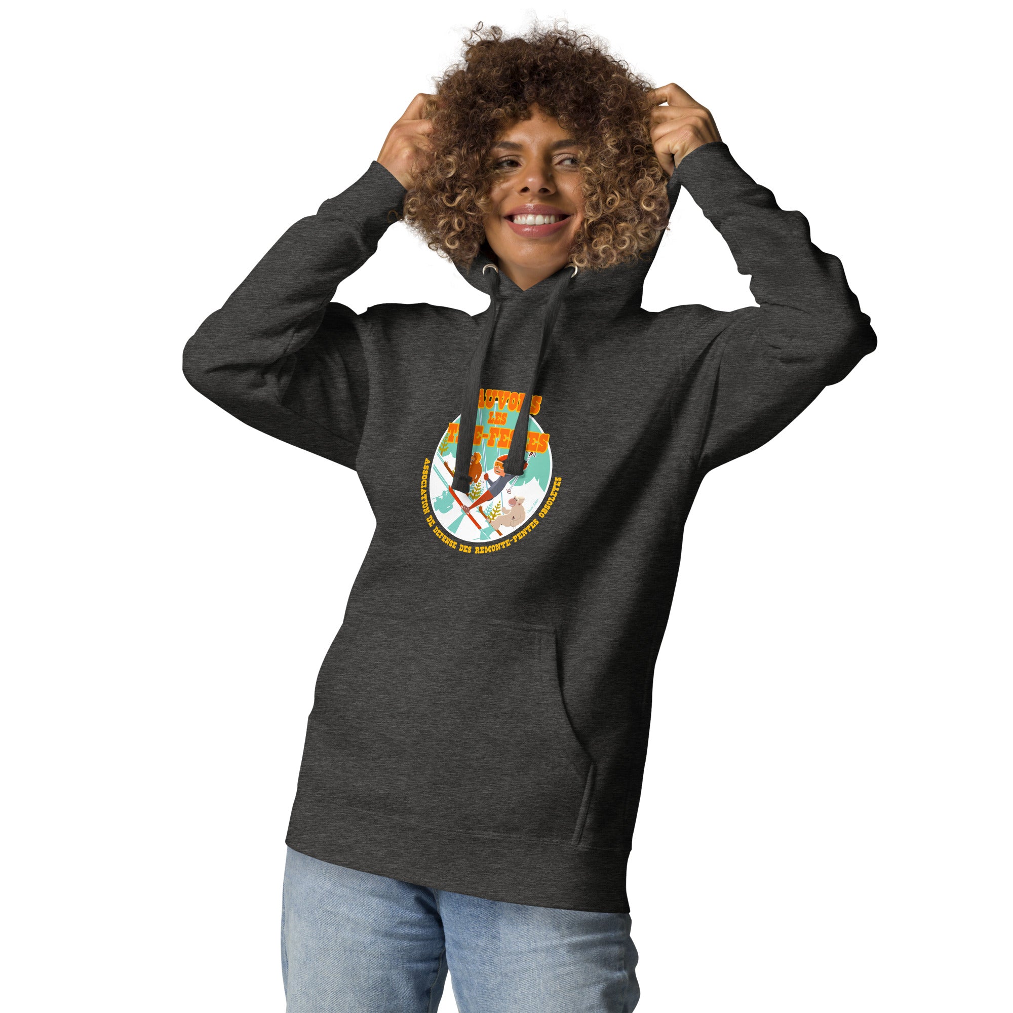 Unisex Cotton Hoodie Sauvons les Tires-fesses (front & back)