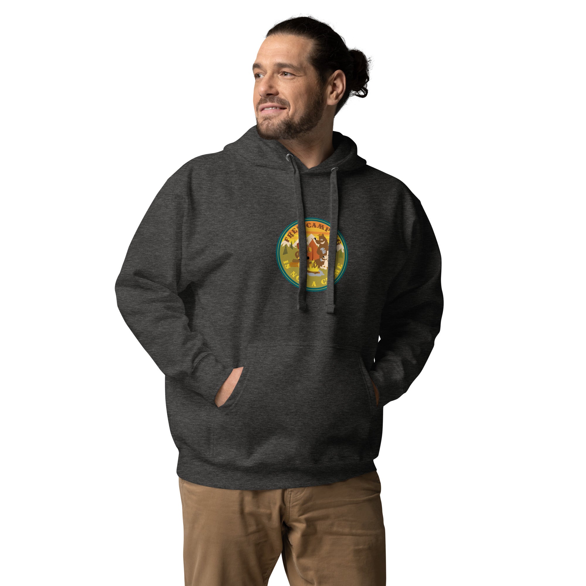 Unisex Cotton Hoodie Free camping is not a crime