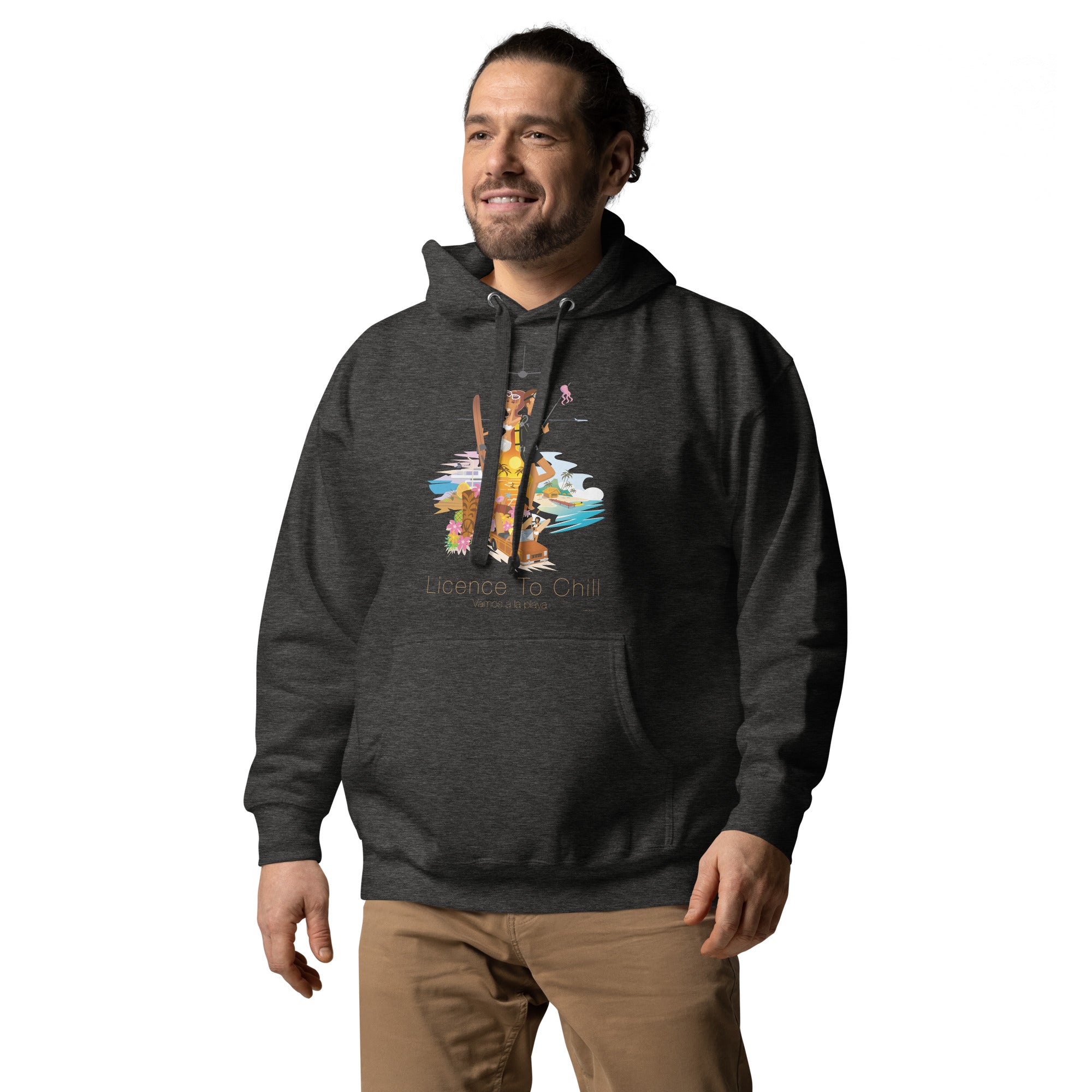 Unisex Cotton Hoodie License to Chill Vamos a la Playa