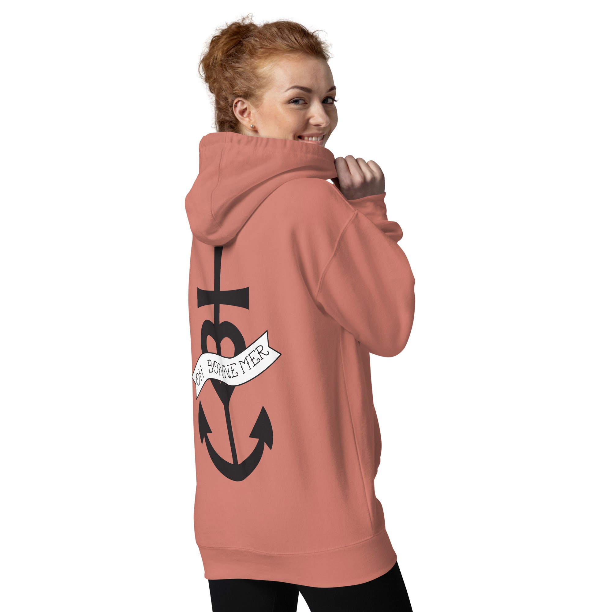 Unisex Cotton Hoodie Oh Bonne Mer 1 (front & back)