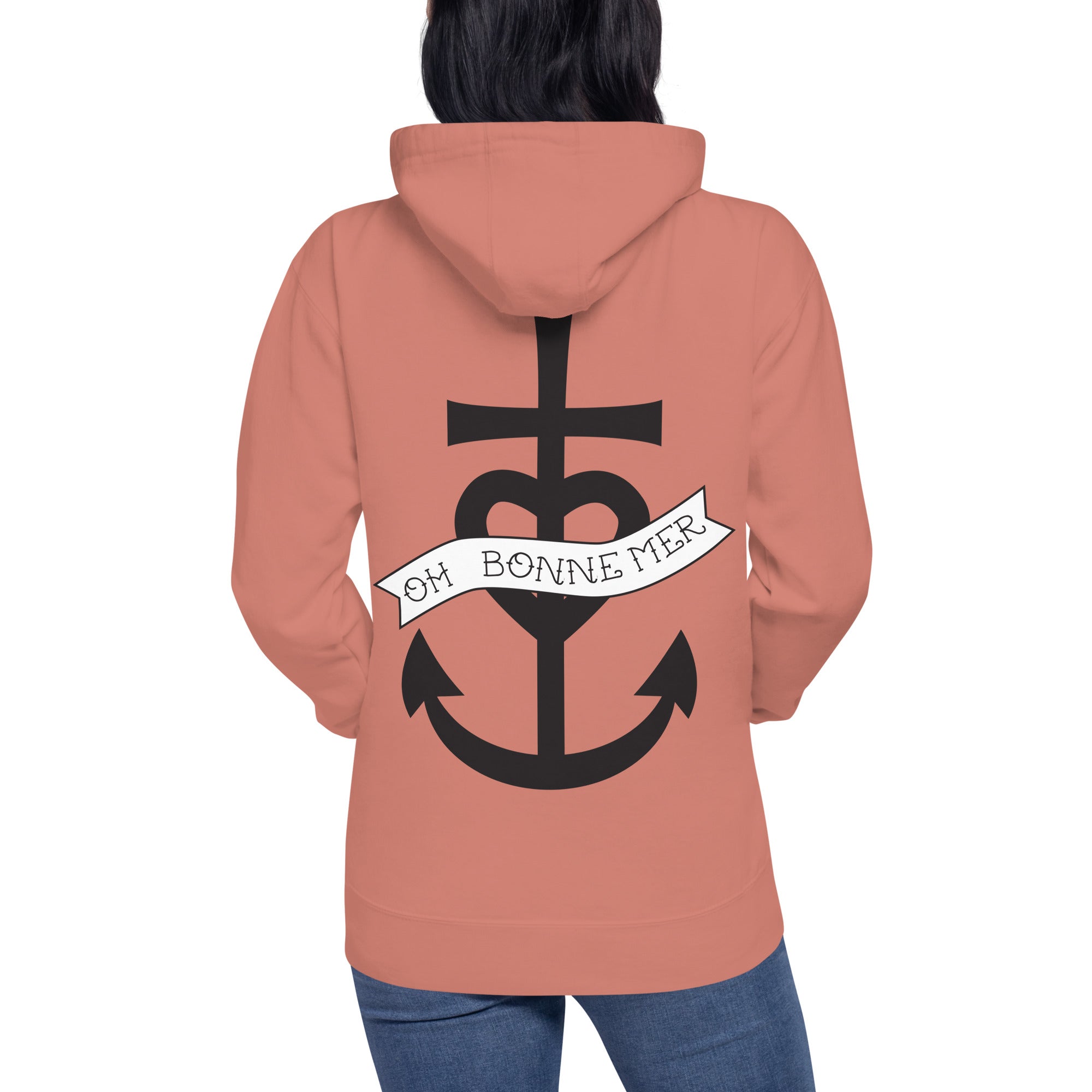 Unisex Cotton Hoodie Oh Bonne Mer 1 (front & back)