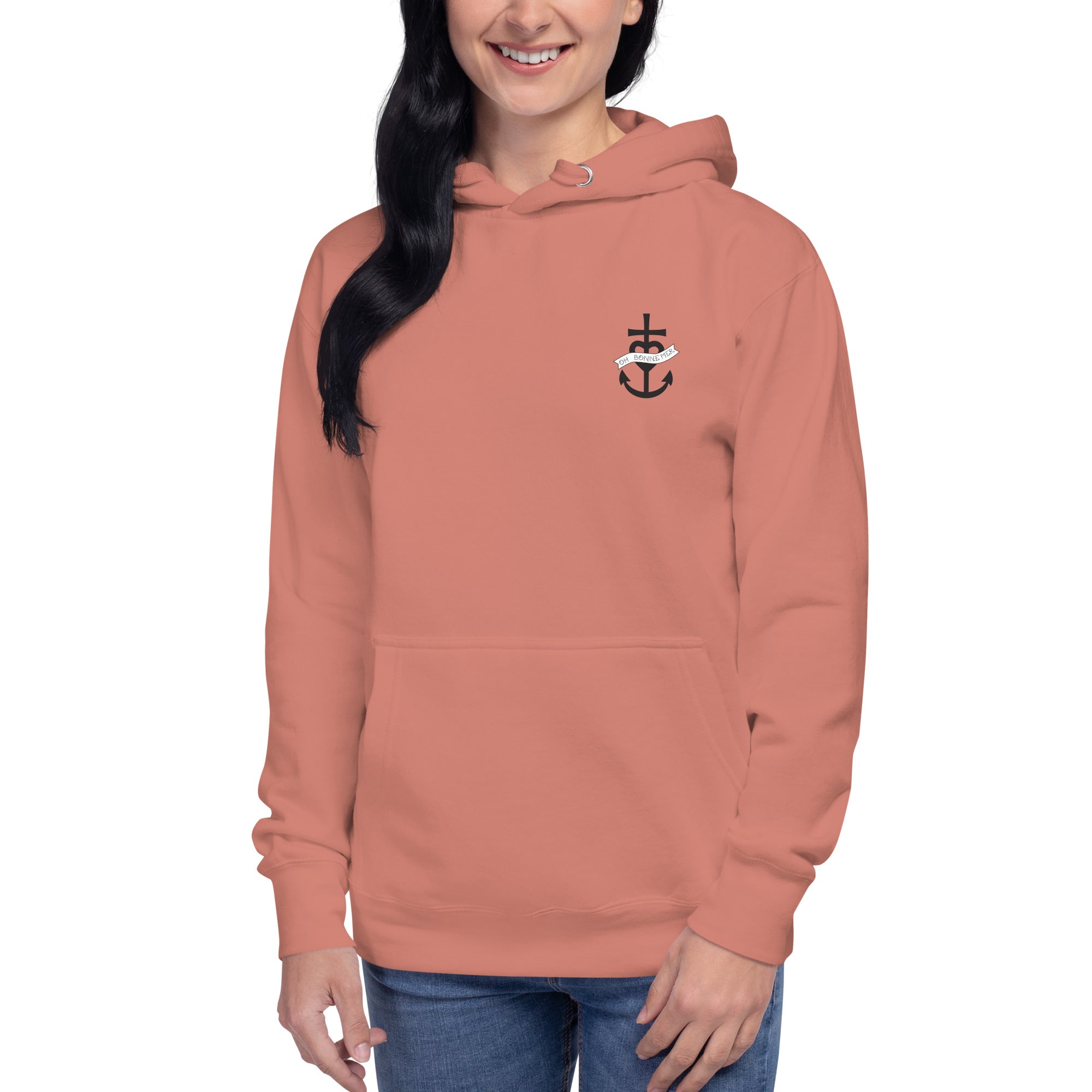 Unisex Cotton Hoodie Oh Bonne Mer 1 (front & back)