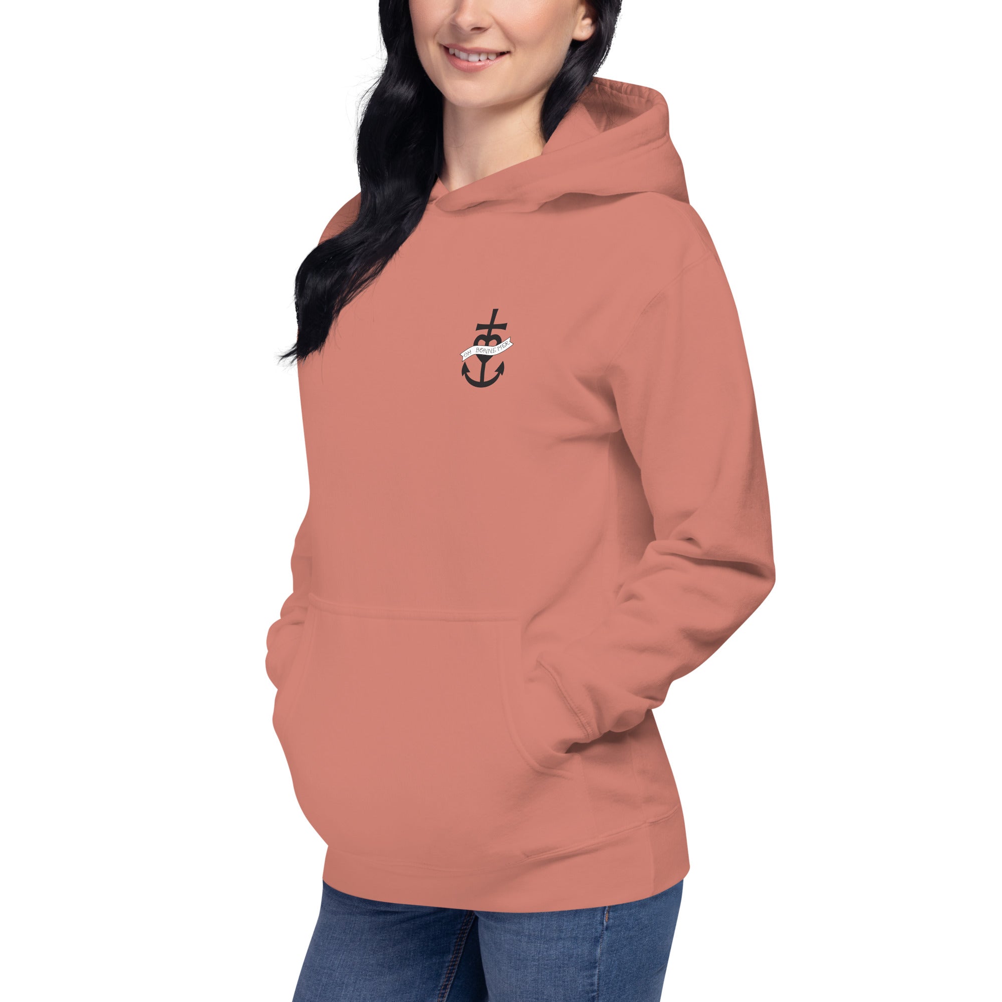 Unisex Cotton Hoodie Oh Bonne Mer 1 (front & back)