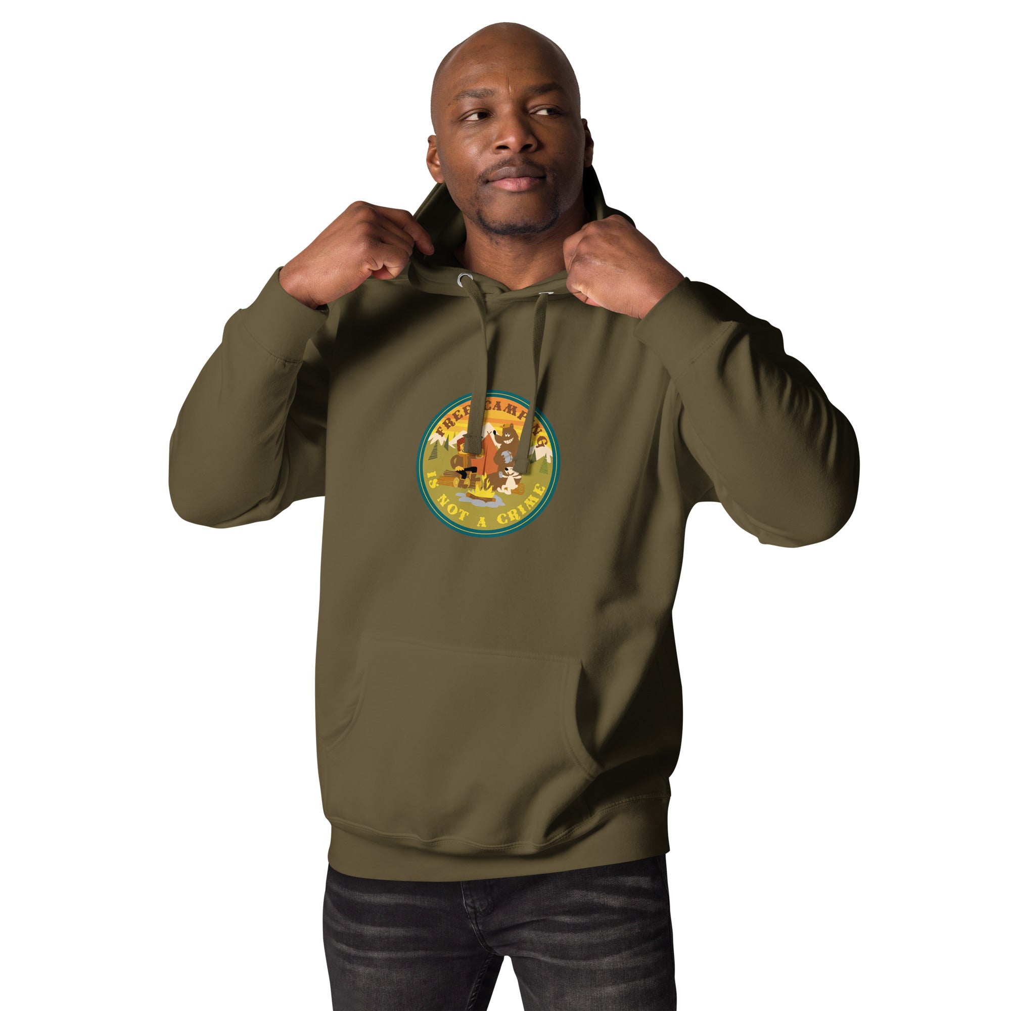 Unisex Cotton Hoodie Free camping is not a crime