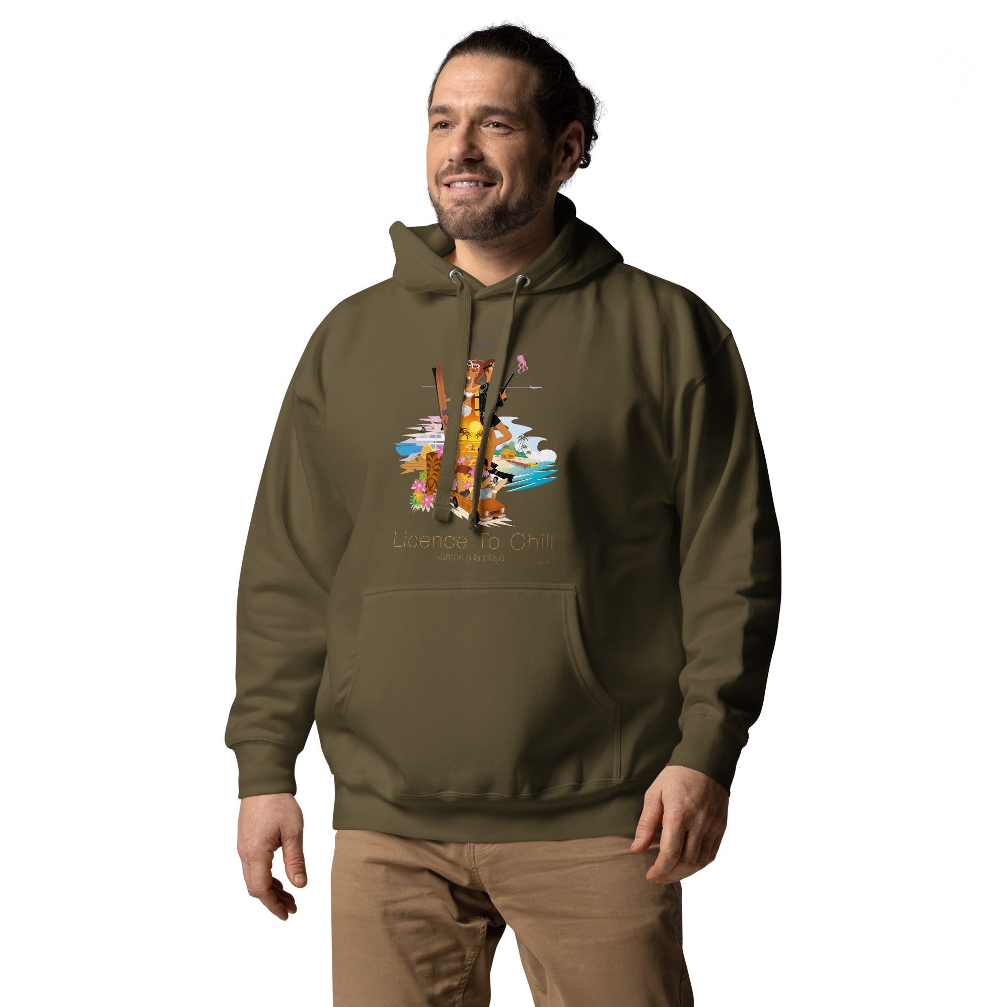 Unisex Cotton Hoodie License to Chill Vamos a la Playa