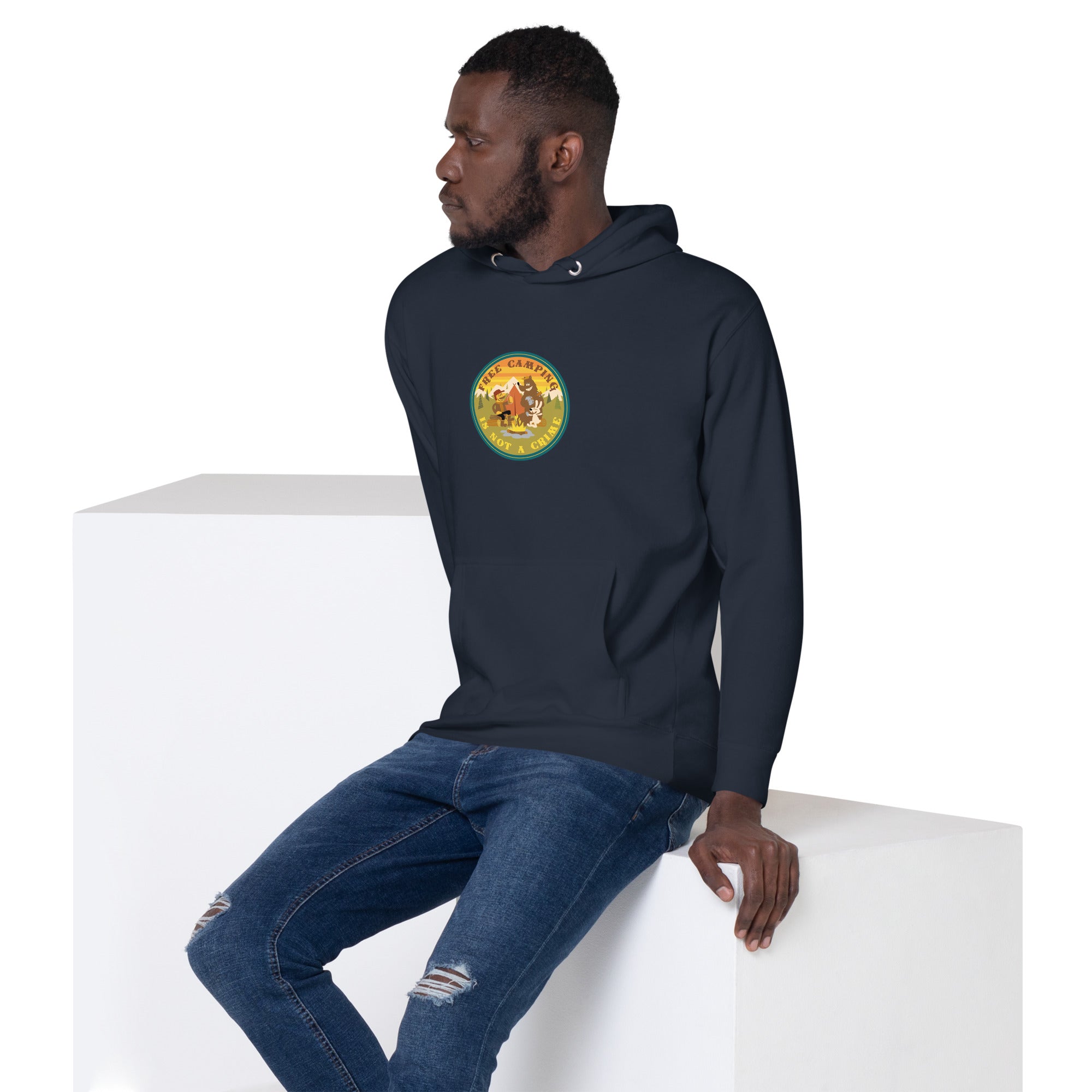 Unisex Cotton Hoodie Free camping is not a crime