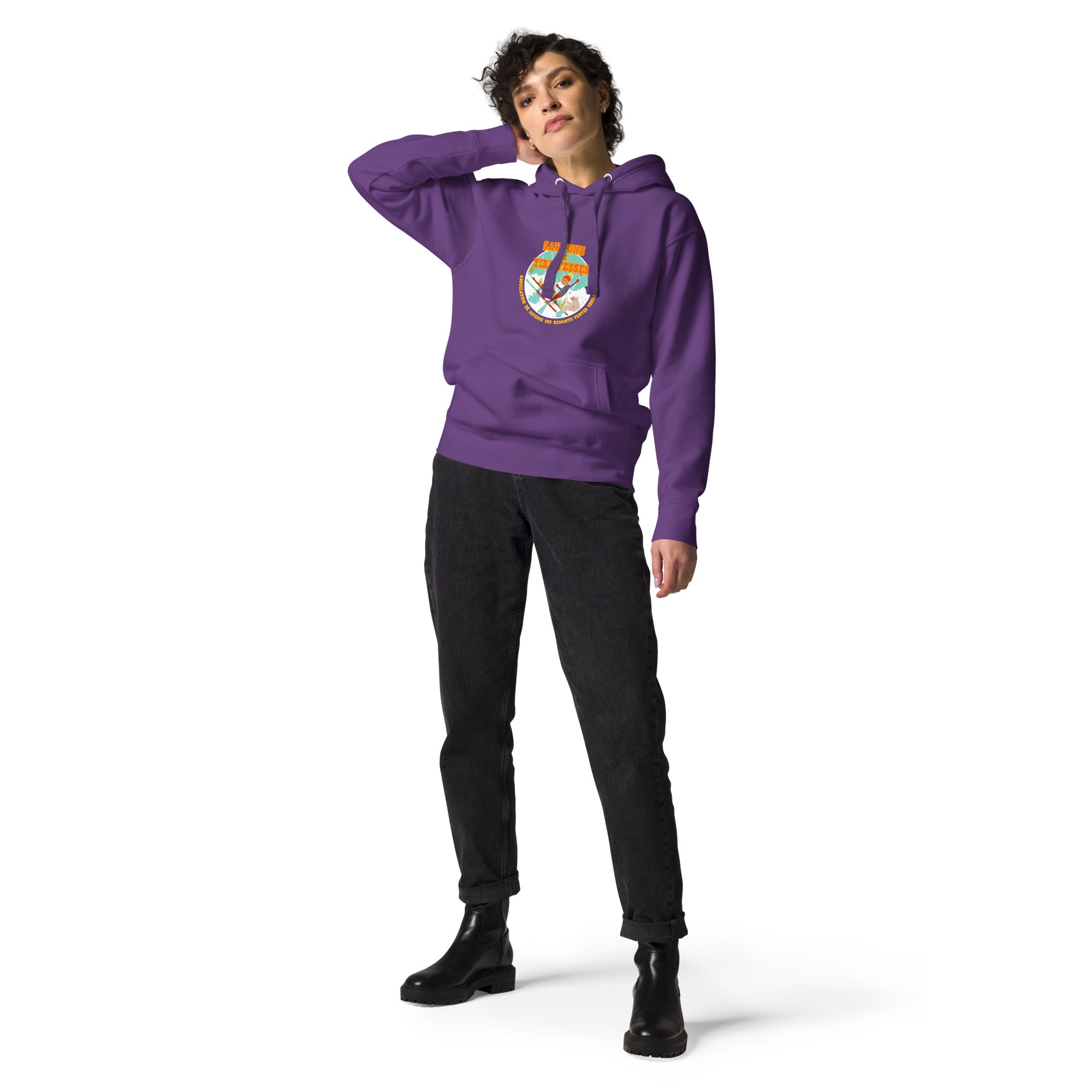 Unisex Cotton Hoodie Sauvons les Tires-fesses (front & back)