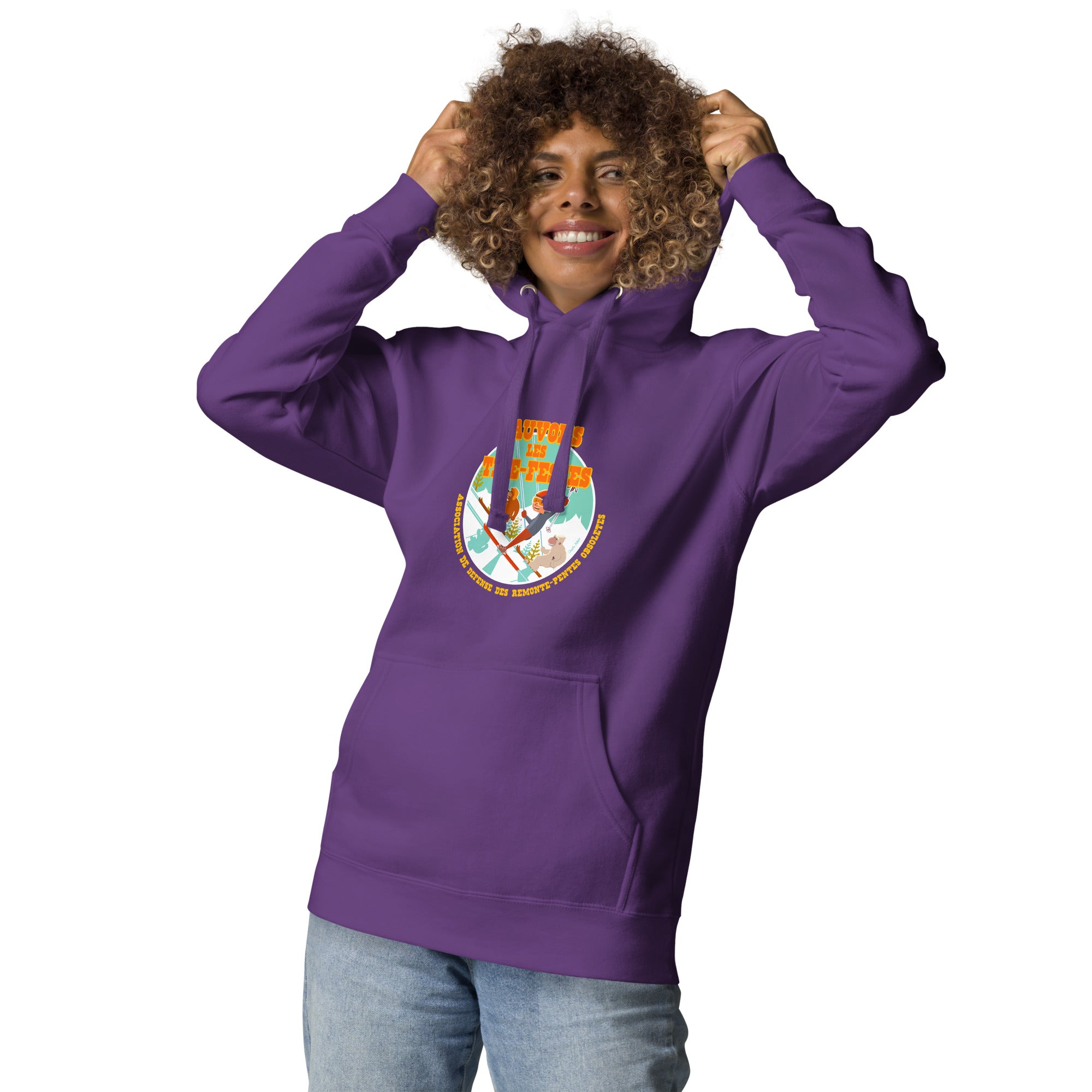 Unisex Cotton Hoodie Sauvons les Tires-fesses (front & back)