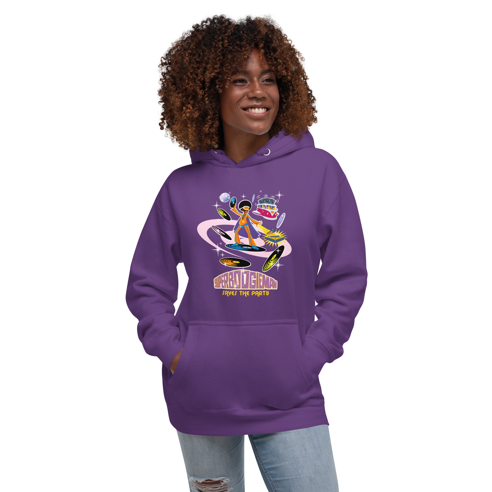 Unisex Cotton Hoodie Superboogieman Saves the Party