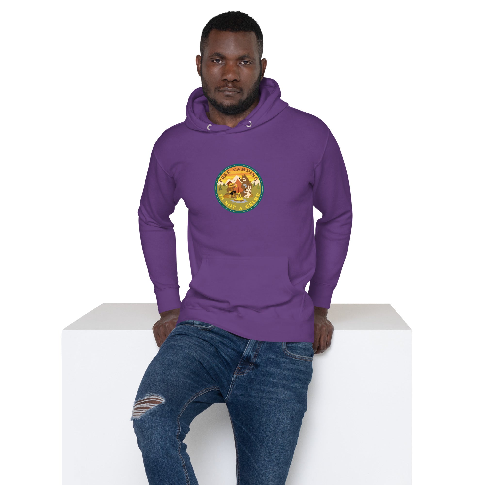 Unisex Cotton Hoodie Free camping is not a crime