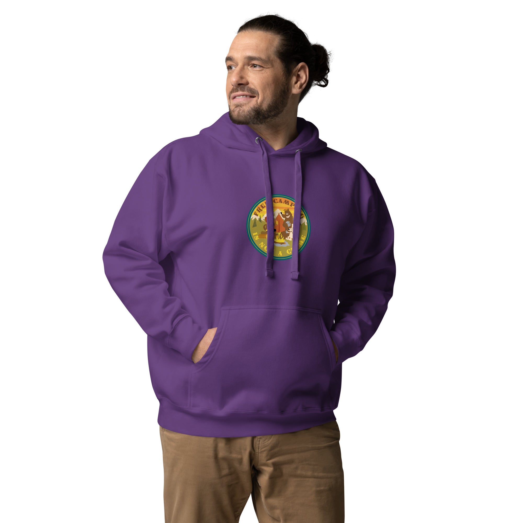 Unisex Cotton Hoodie Free camping is not a crime