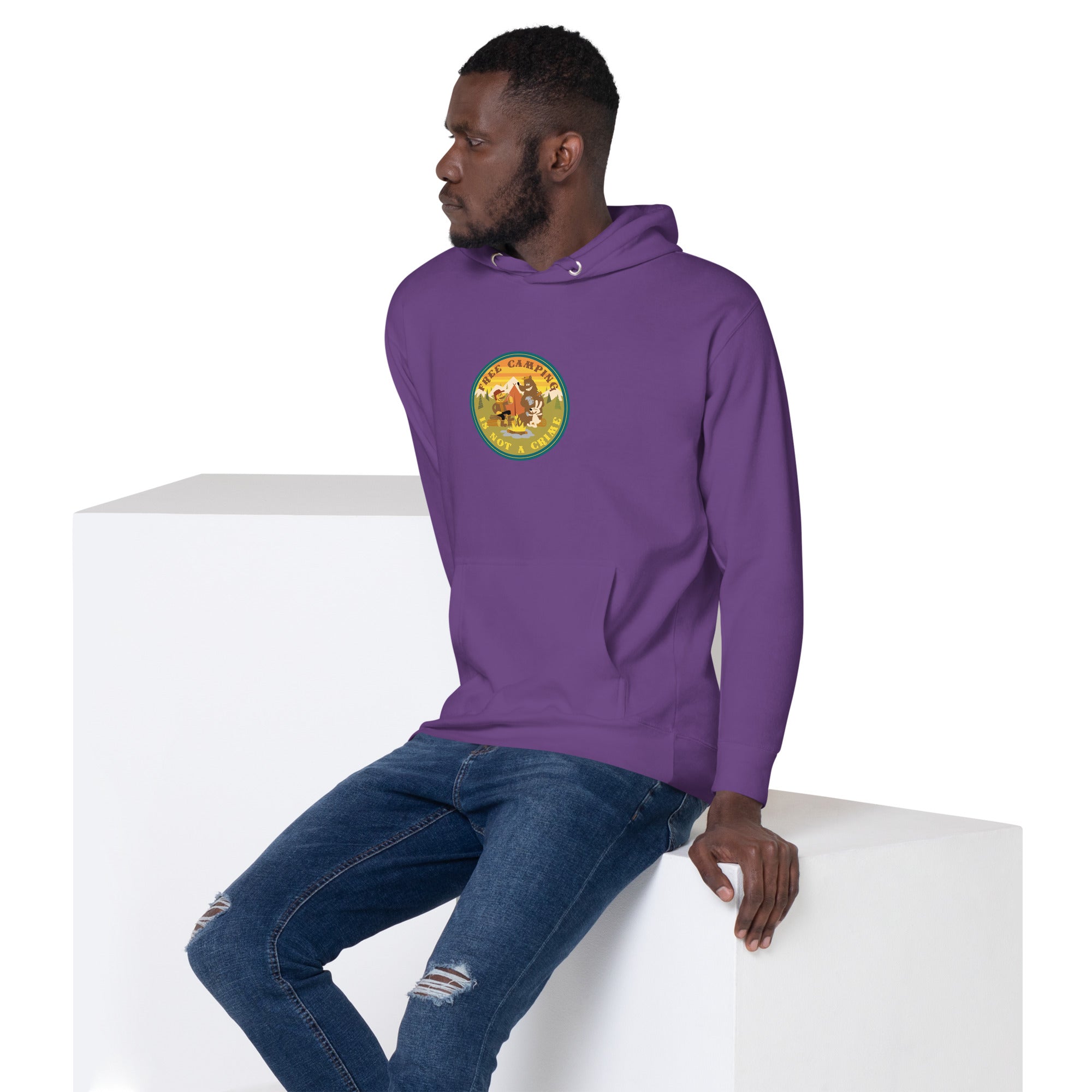 Unisex Cotton Hoodie Free camping is not a crime