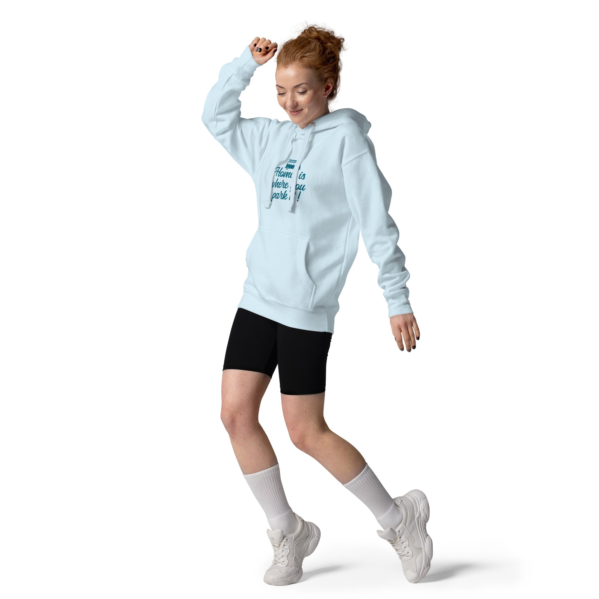 Unisex Cotton Hoodie Blue Surf Combi Home is where you park it