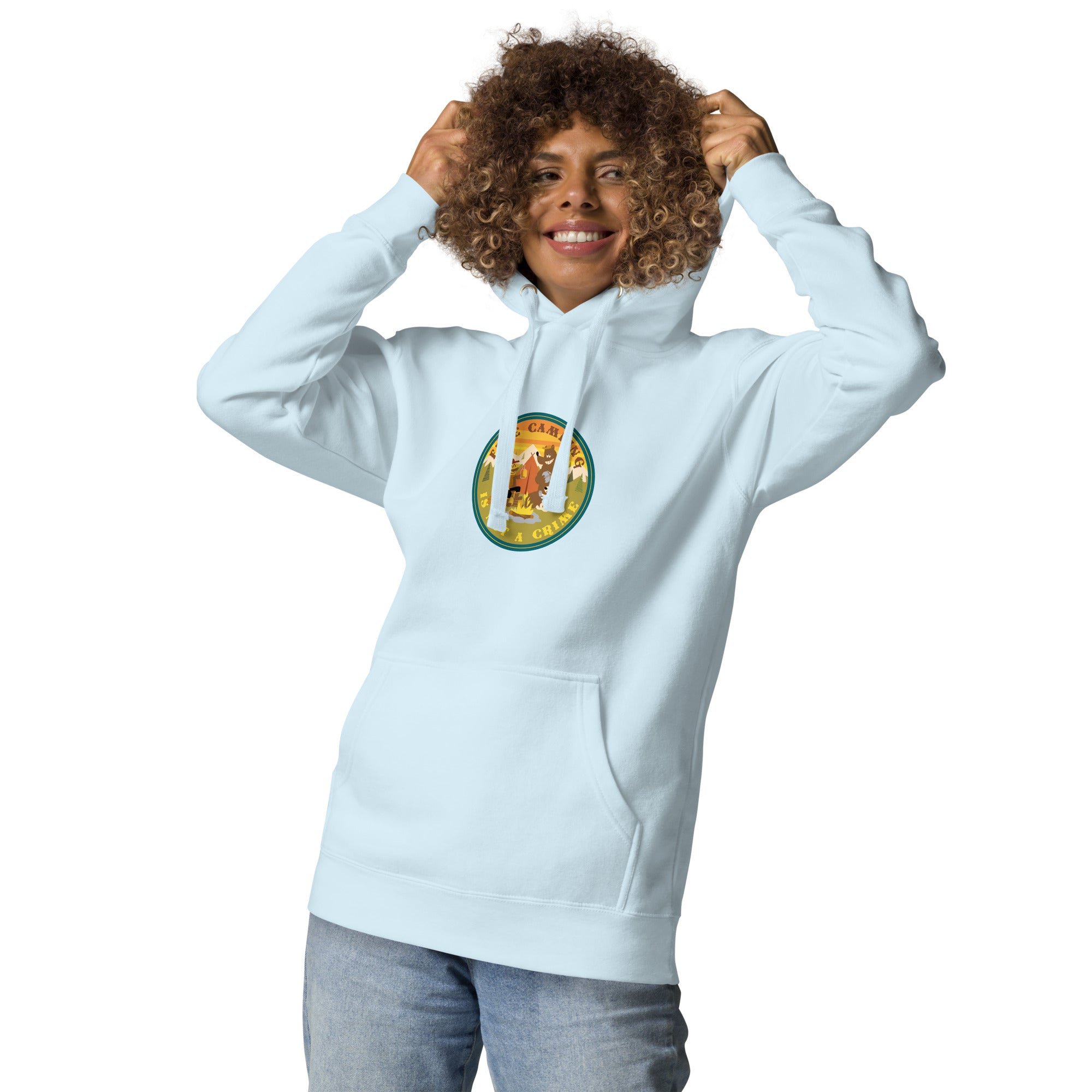 Unisex Cotton Hoodie Free camping is not a crime