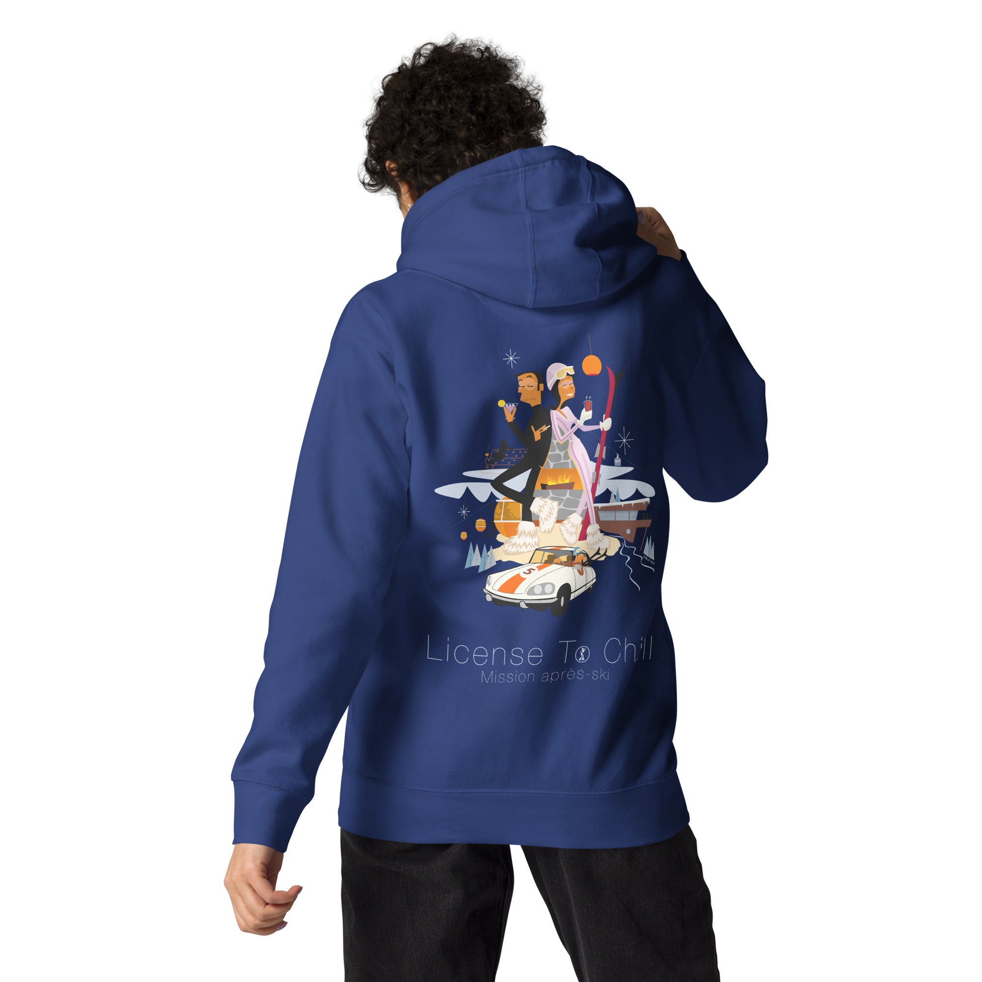 Unisex Cotton Hoodie License To Chill Mission Après-Ski (front & back)