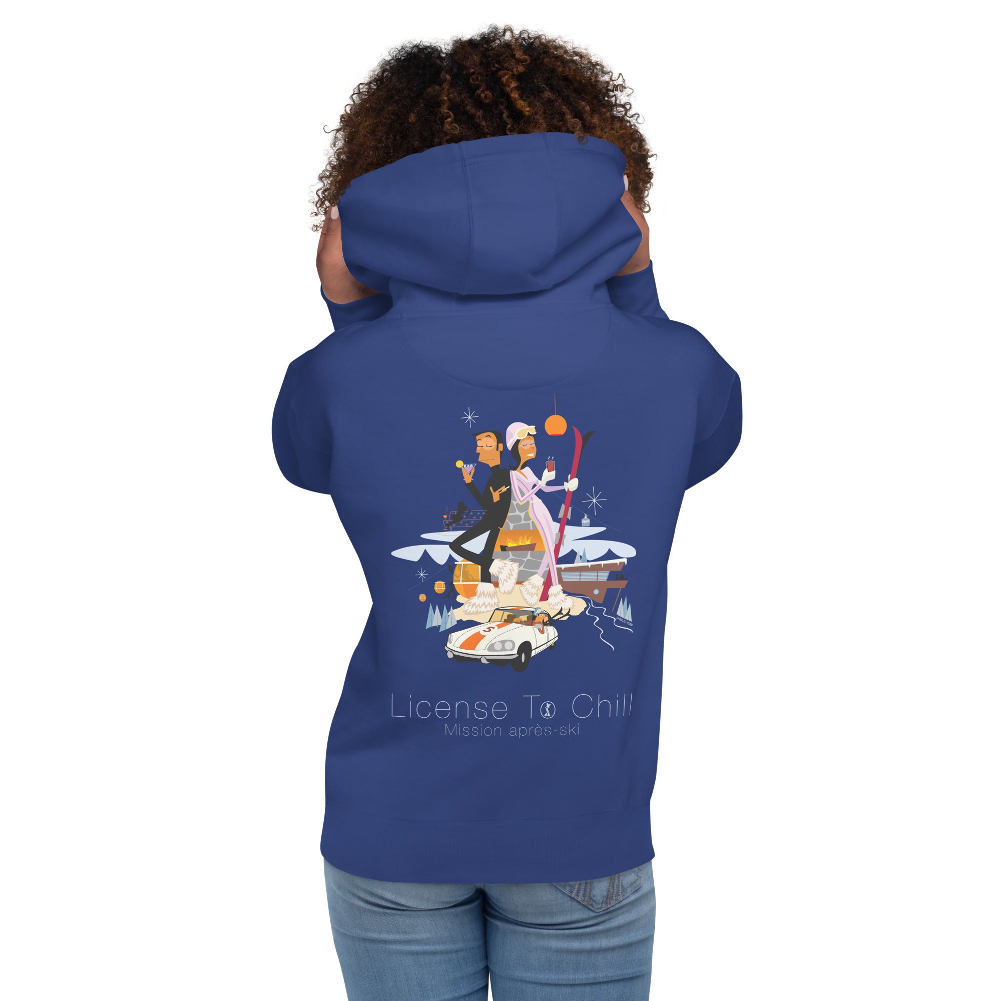 Unisex Cotton Hoodie License To Chill Mission Après-Ski (front & back)