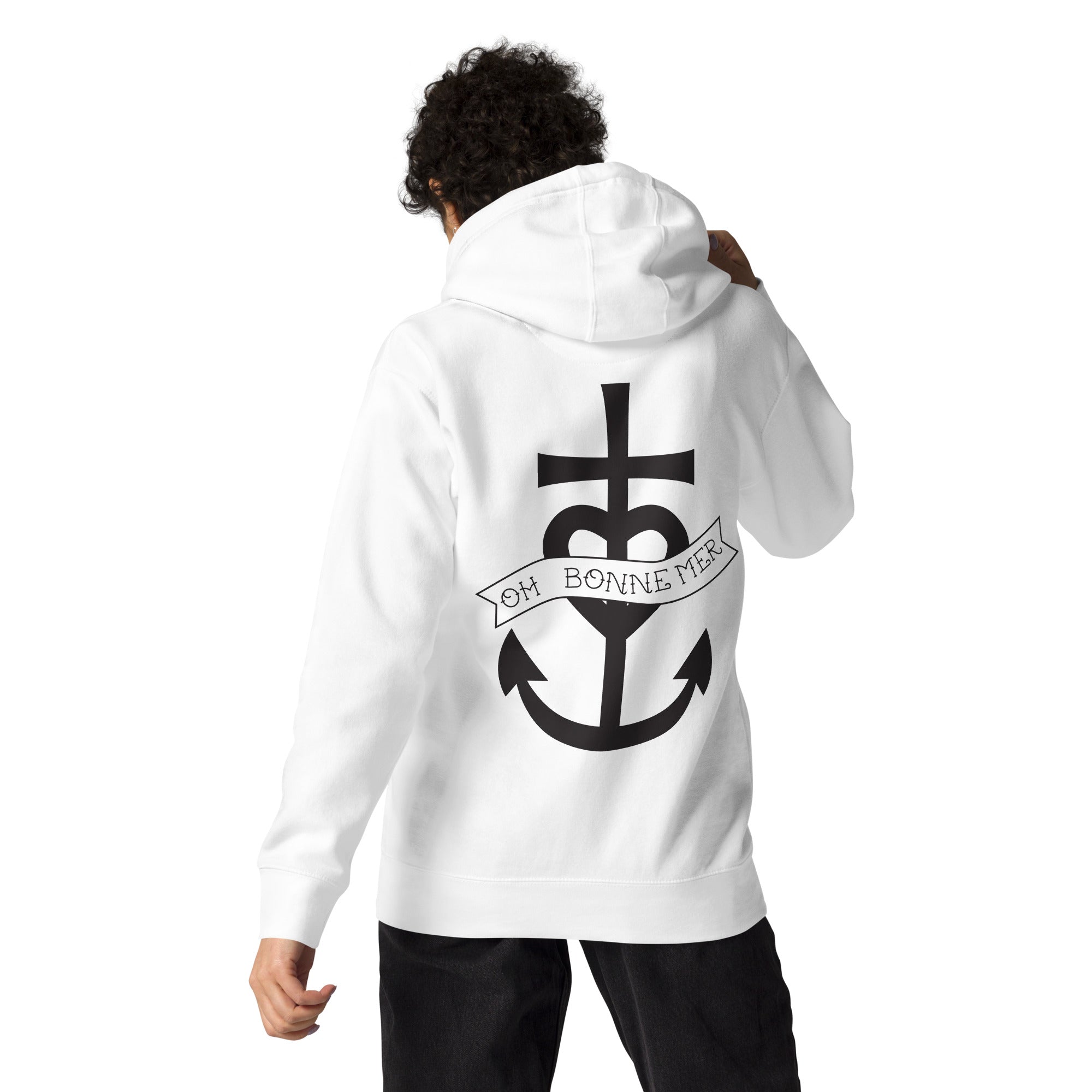 Unisex Cotton Hoodie Oh Bonne Mer 1 (front & back)