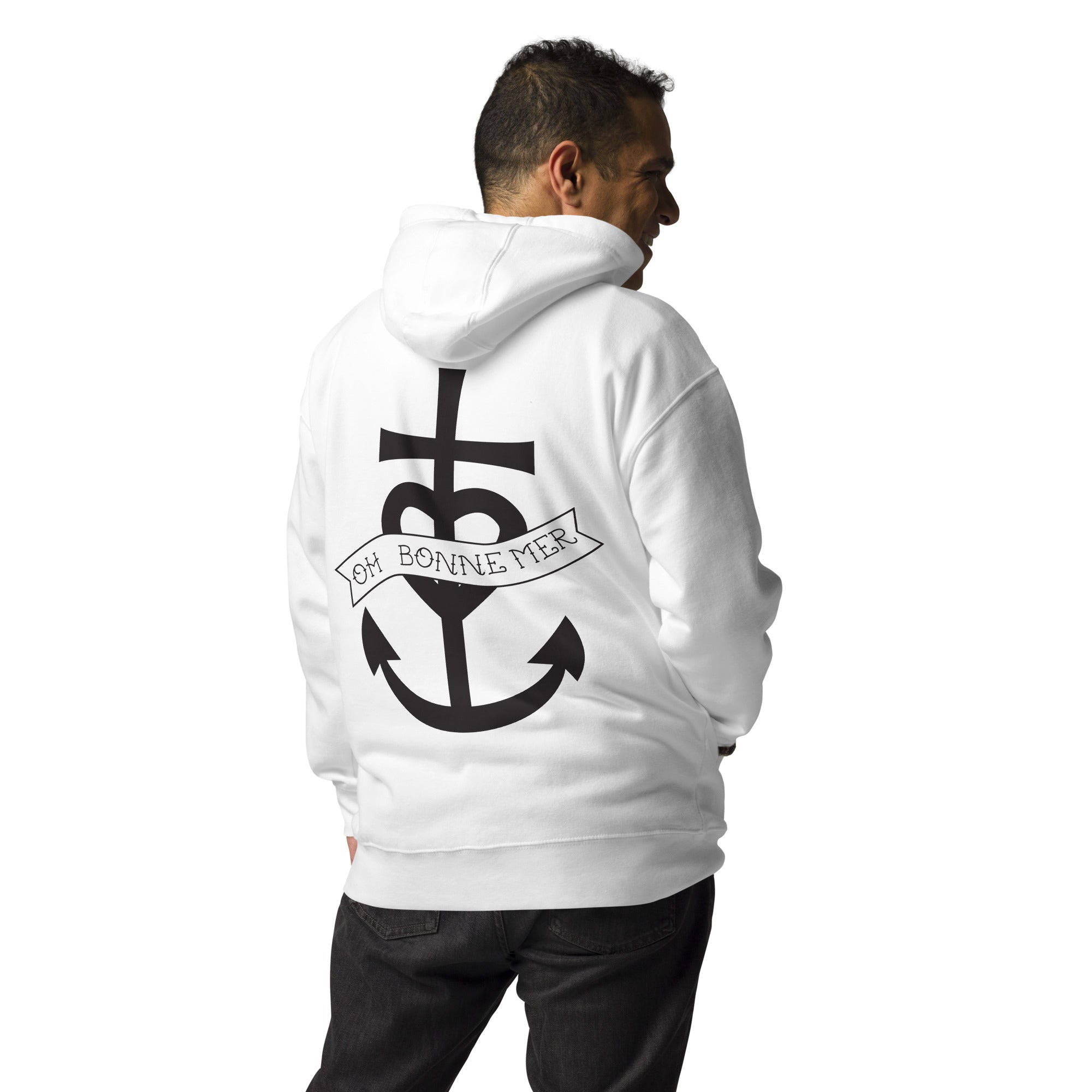 Unisex Cotton Hoodie Oh Bonne Mer 1 (front & back)