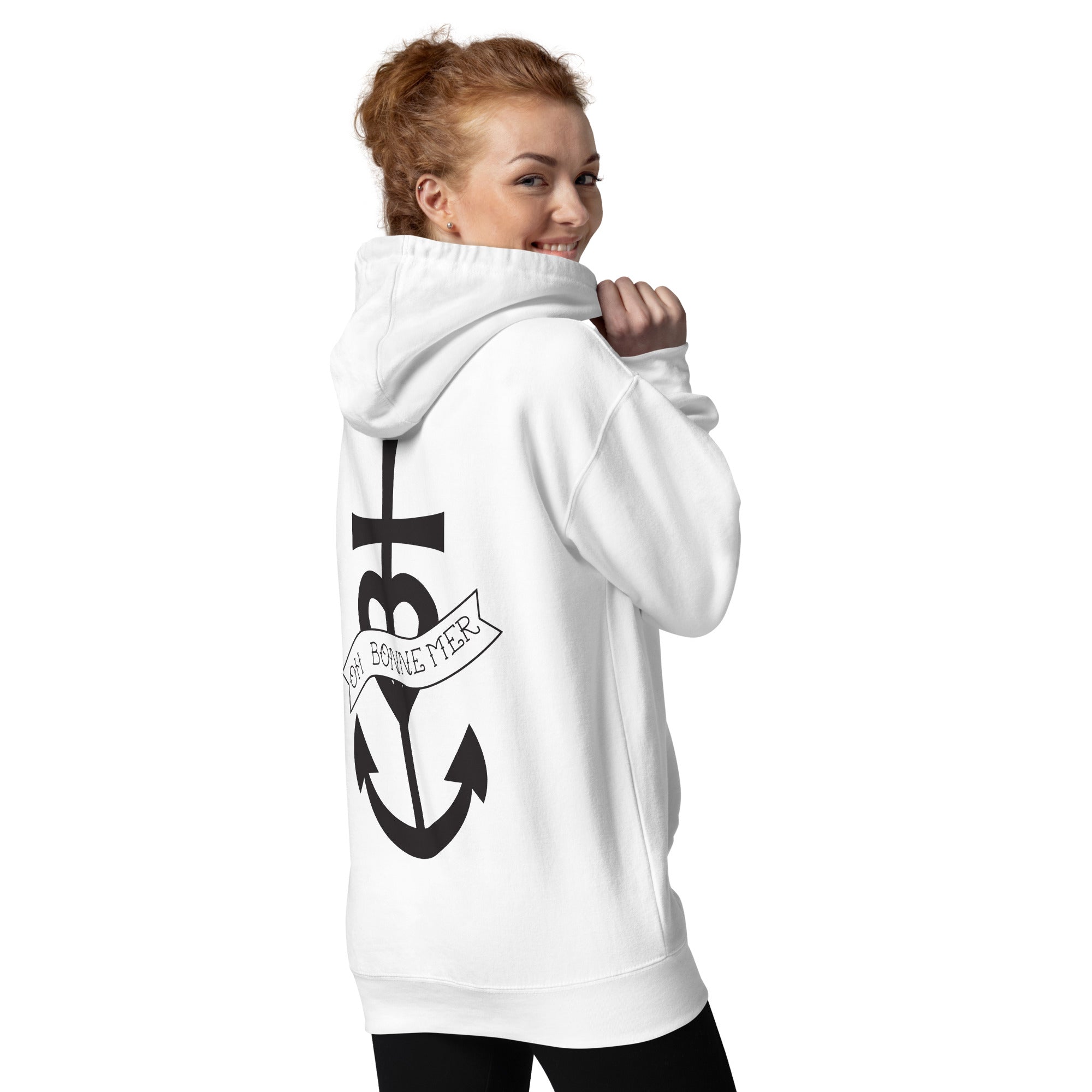 Unisex Cotton Hoodie Oh Bonne Mer 1 (front & back)