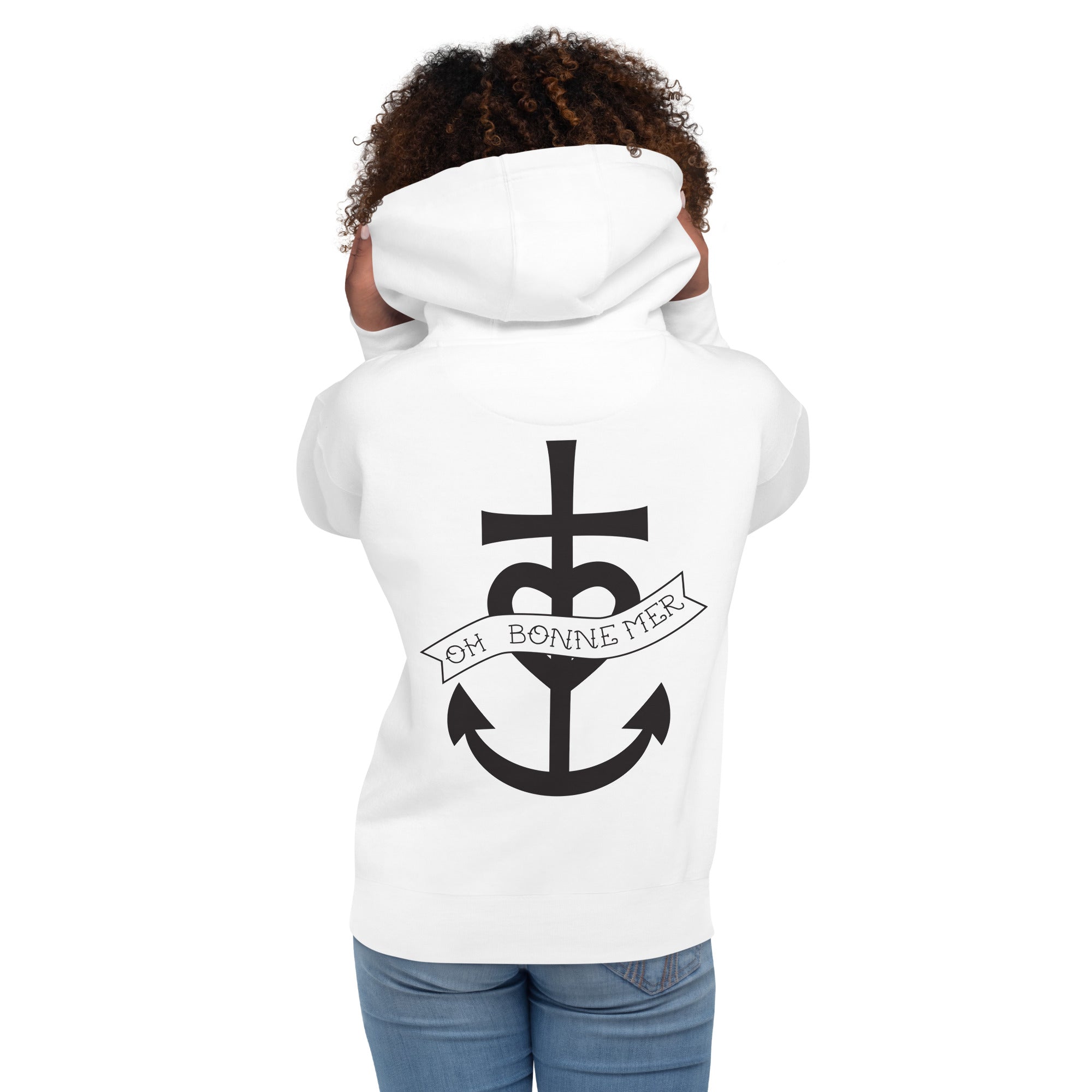 Unisex Cotton Hoodie Oh Bonne Mer 1 (front & back)