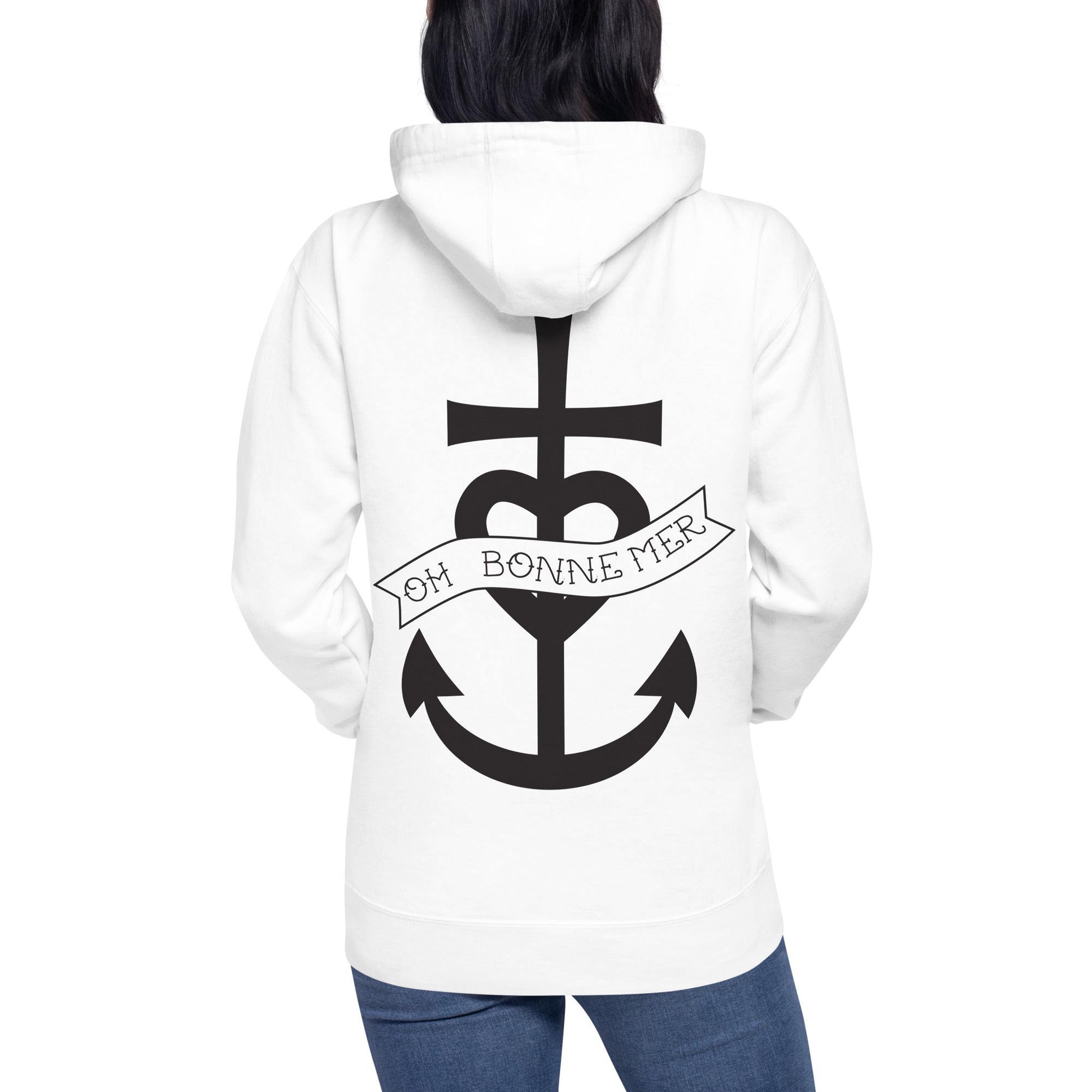 Unisex Cotton Hoodie Oh Bonne Mer 1 (front & back)