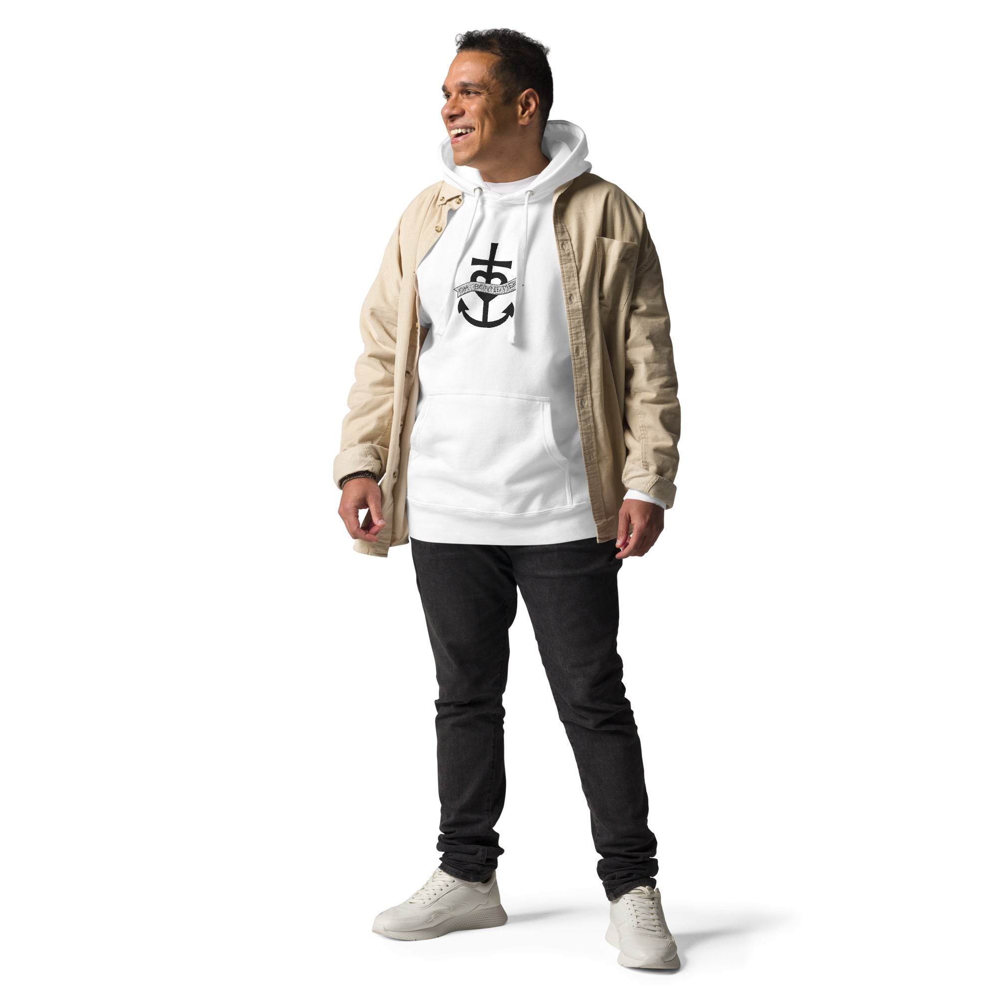 Sweat à capuche unisexe en coton Oh Bonne Mer 1 grand motif brodé