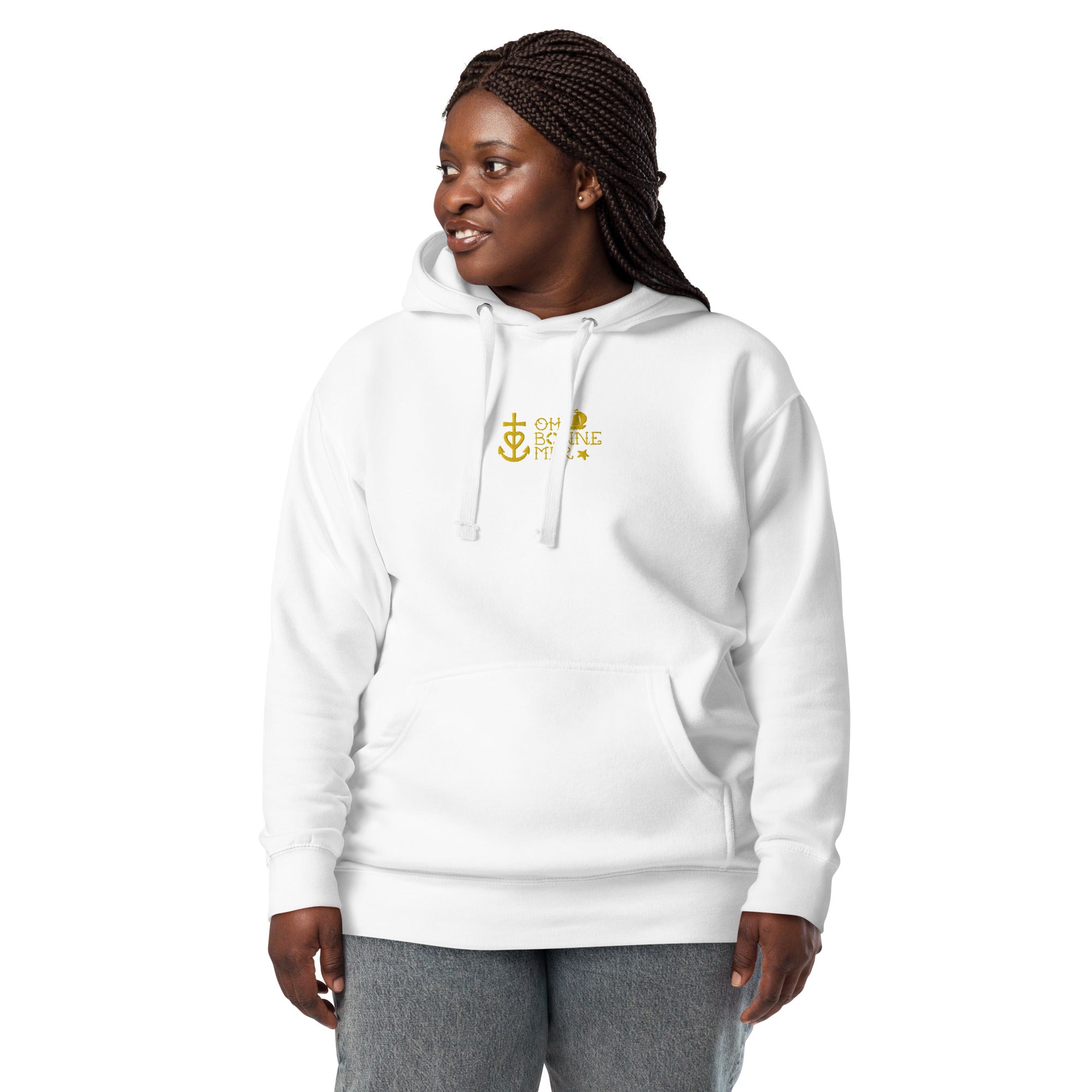 Unisex Cotton Hoodie Oh Bonne Mer 2 on light colors