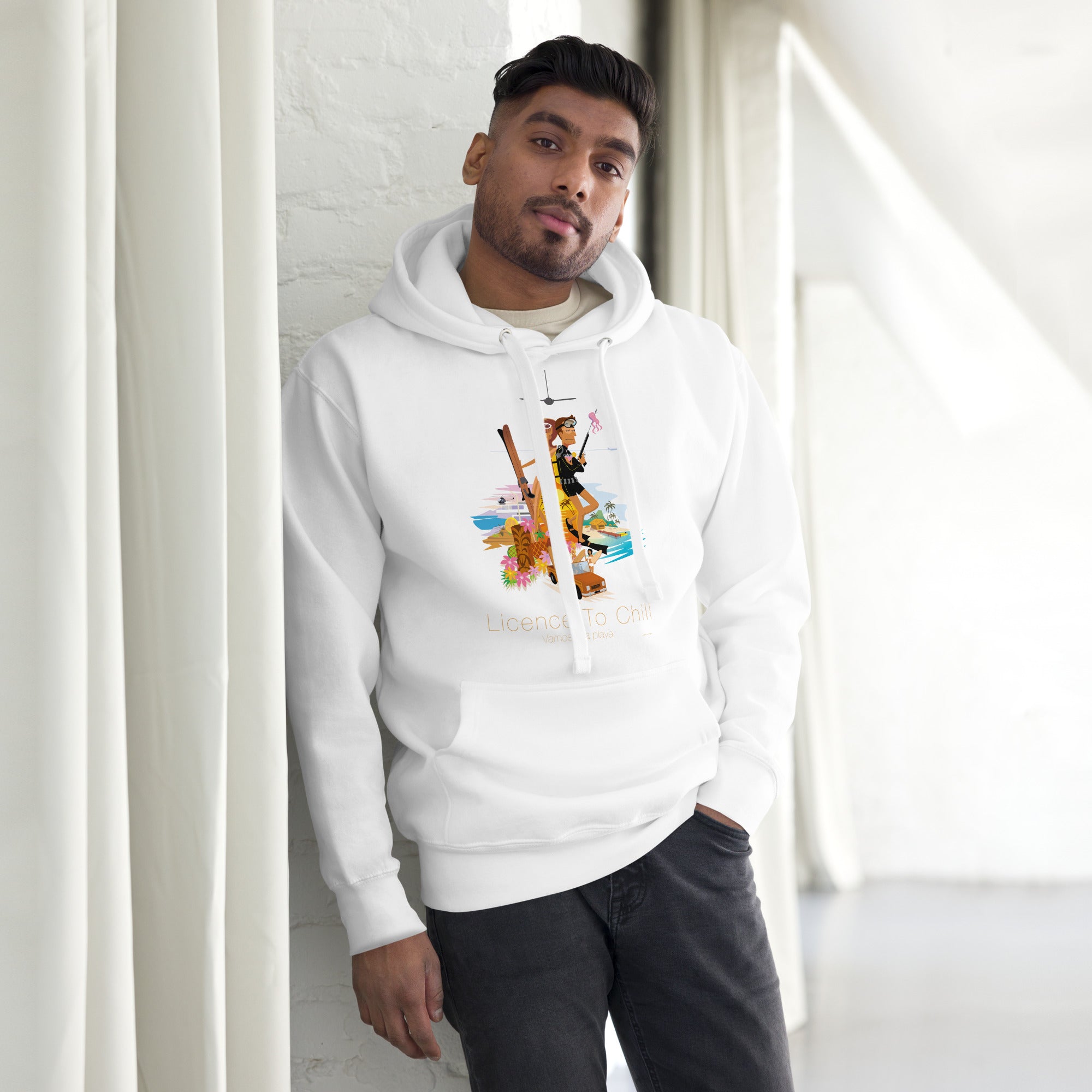 Unisex Cotton Hoodie License to Chill Vamos a la Playa