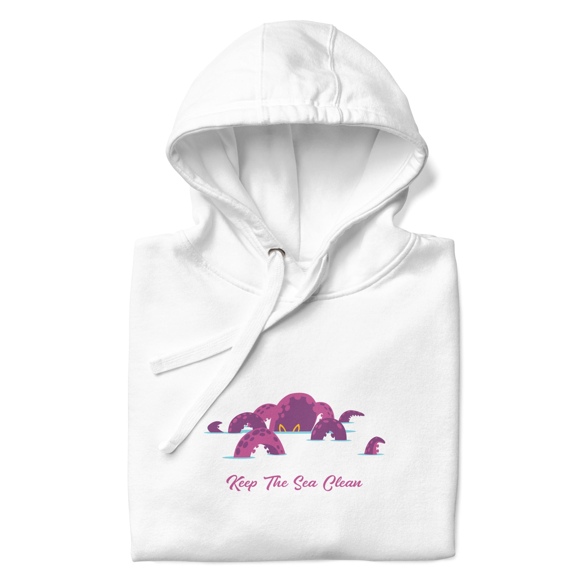 Sweat à capuche unisexe en coton Octopus Purple