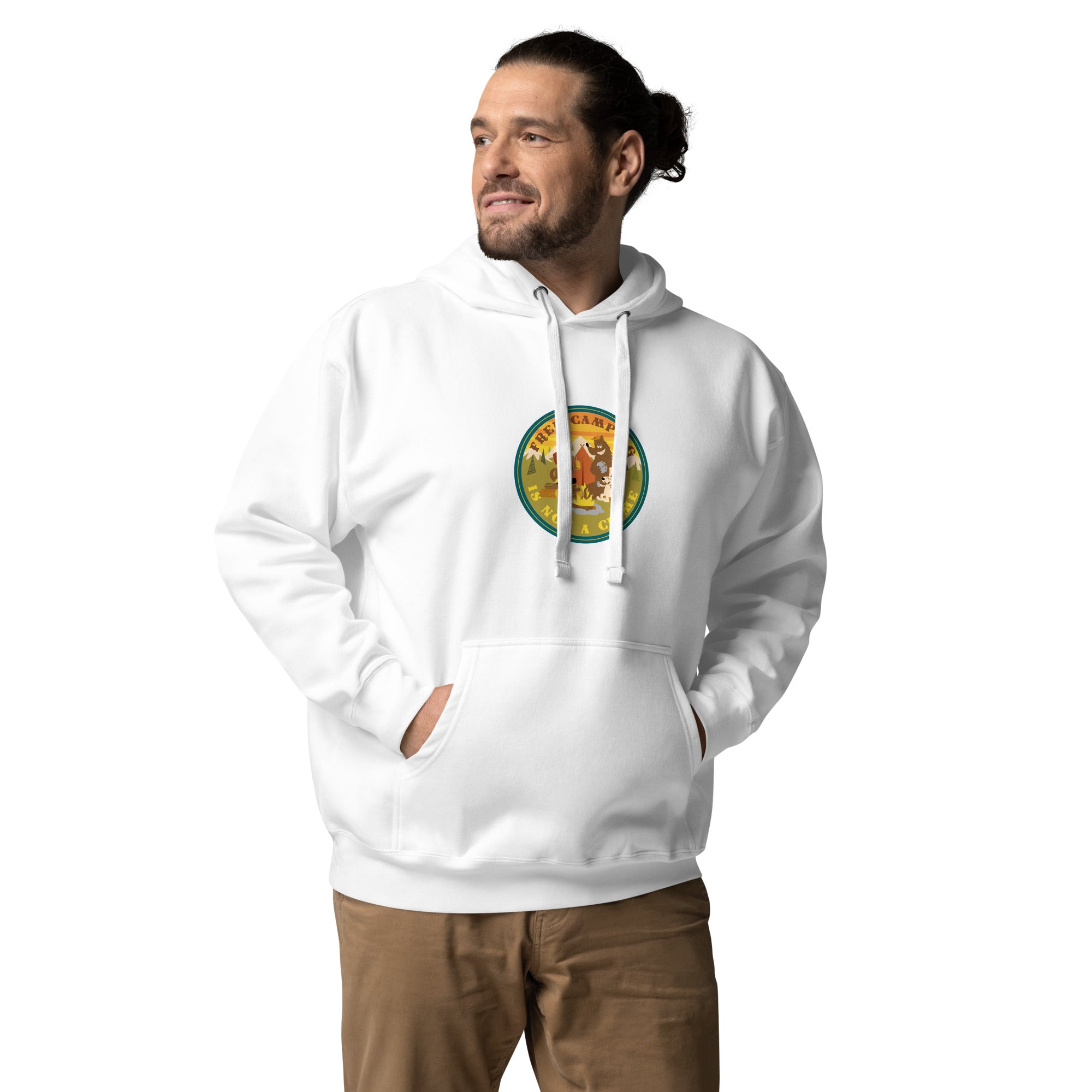 Unisex Cotton Hoodie Free camping is not a crime