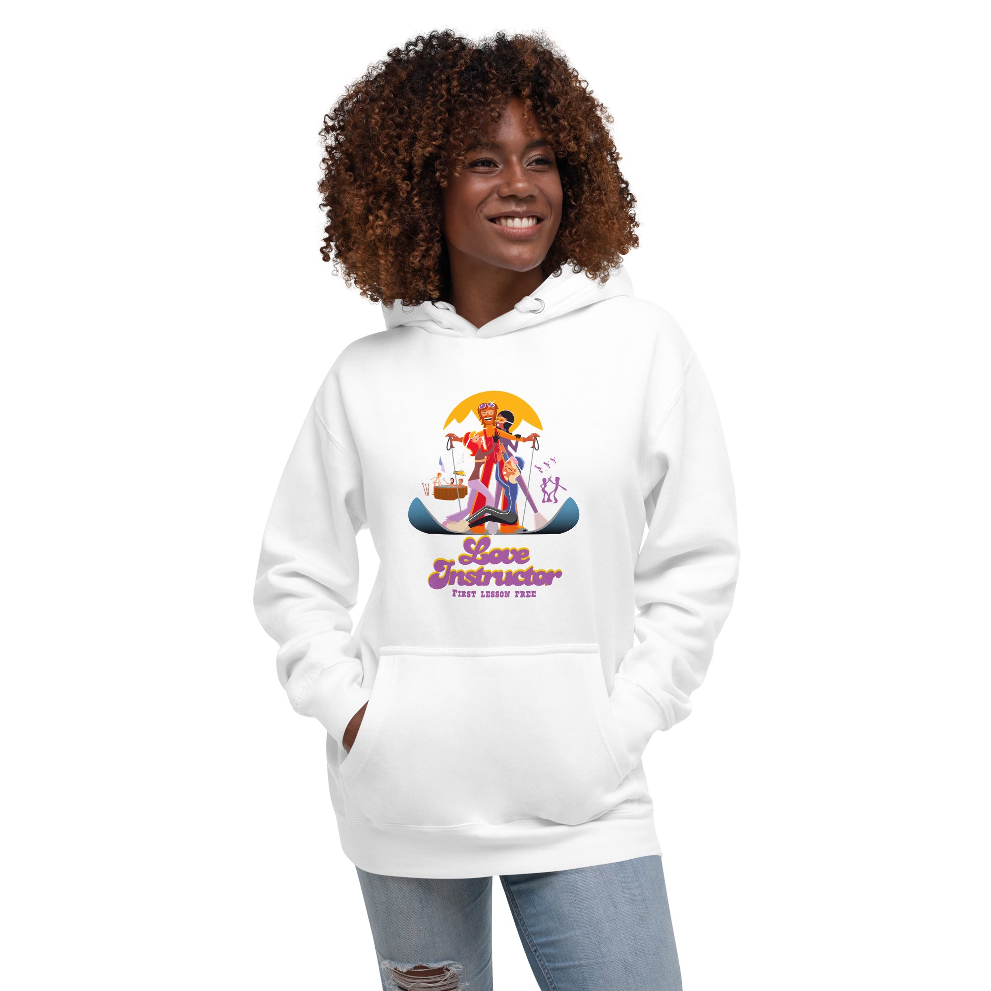 Unisex Cotton Hoodie Love Instructor First Lesson free