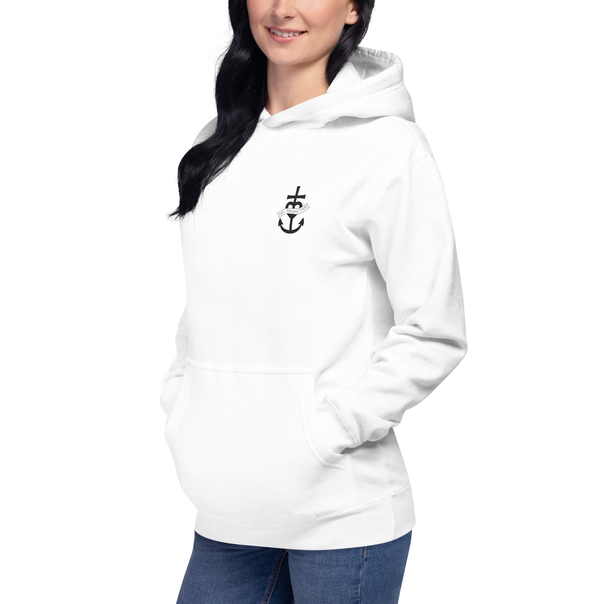 Unisex Cotton Hoodie Oh Bonne Mer 1 (front & back)