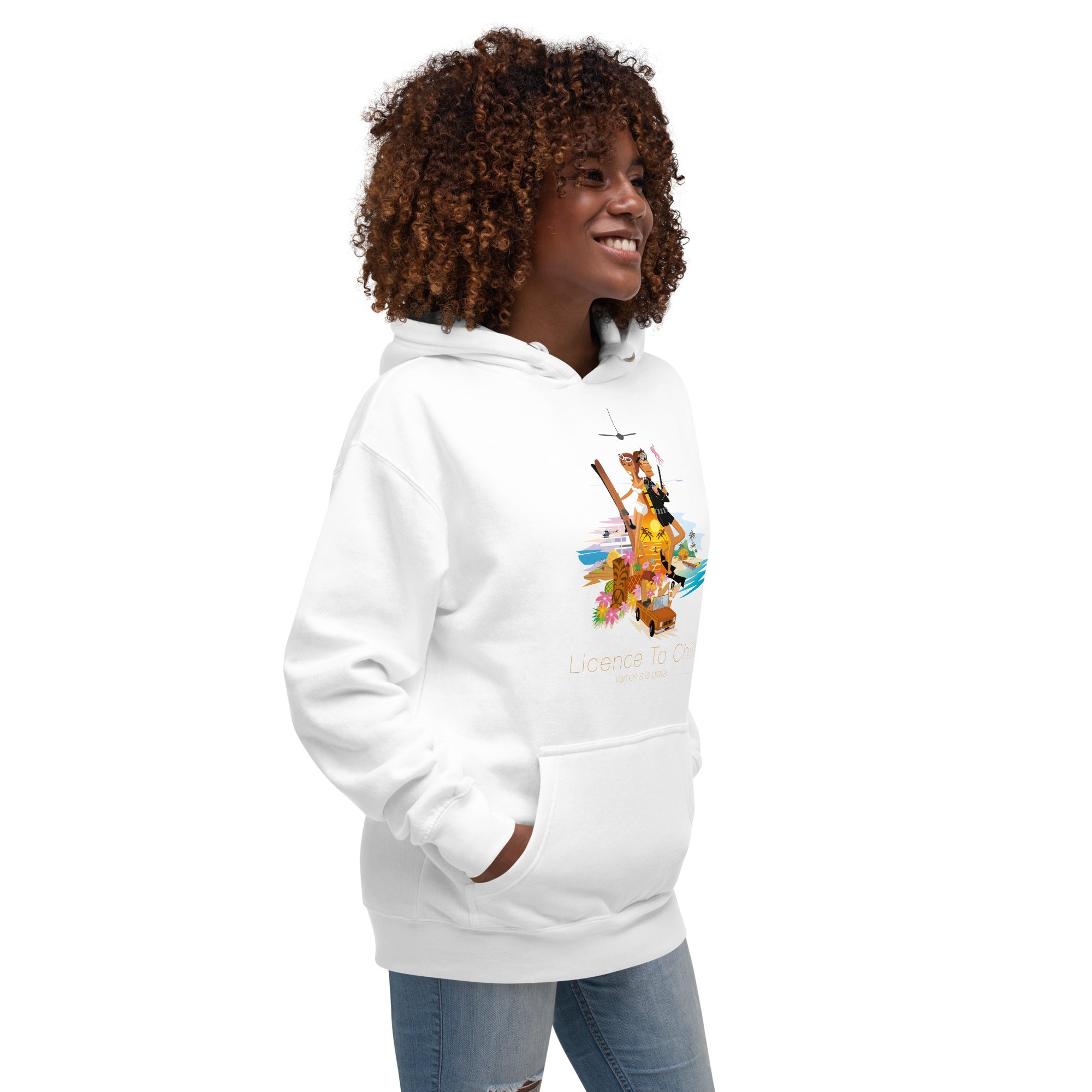 Unisex Cotton Hoodie License to Chill Vamos a la Playa