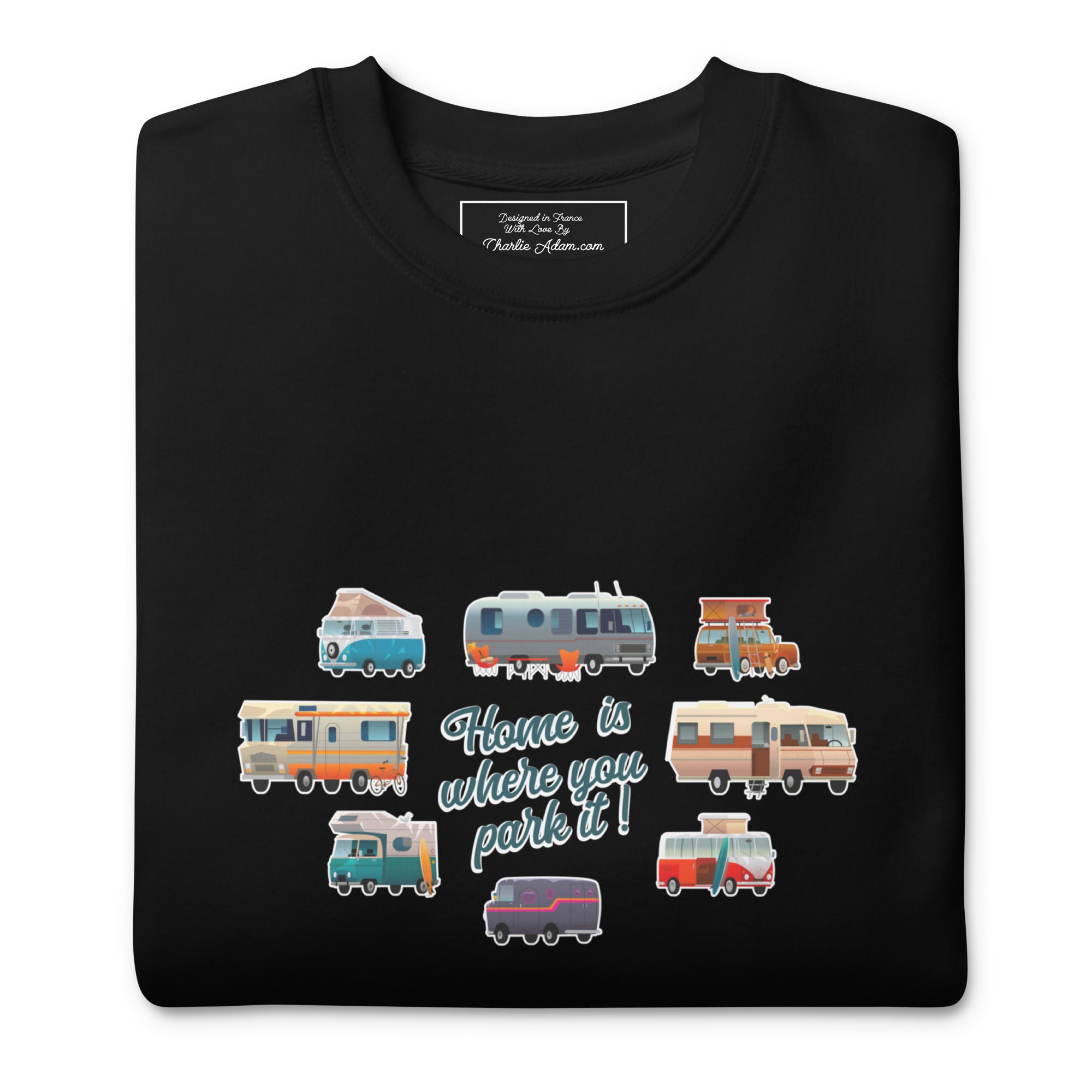 Unisex Premium Sweatshirt Square Vintage Campers