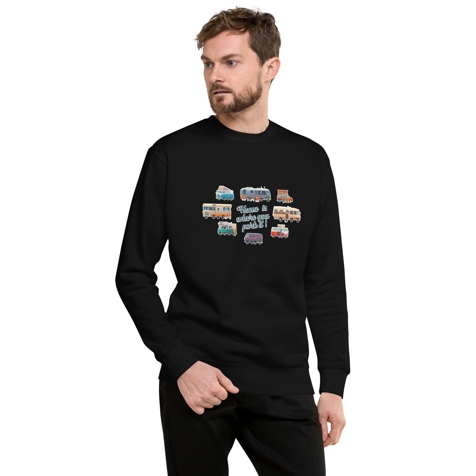 Unisex Premium Sweatshirt Square Vintage Campers