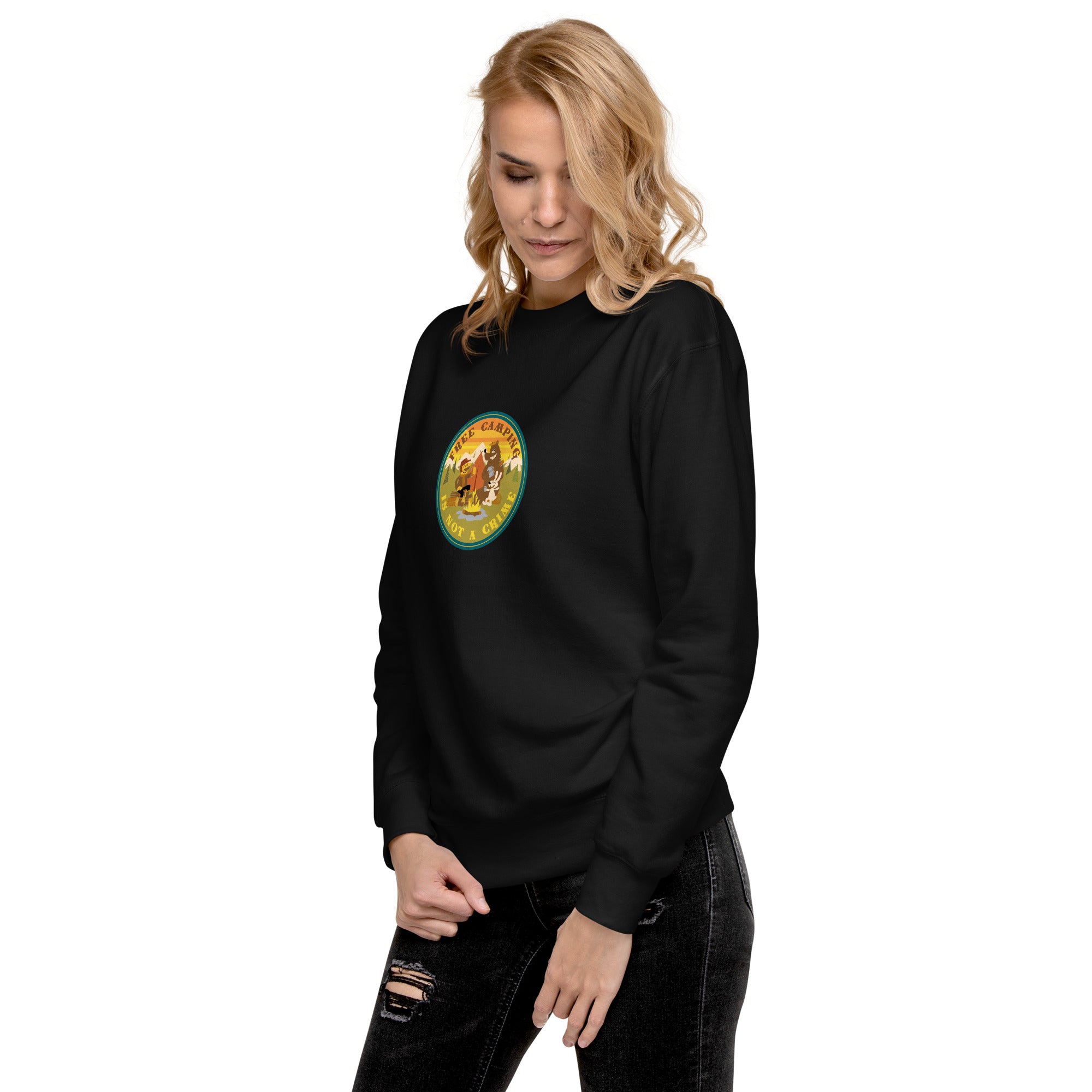 Unisex Premium Sweatshirt Free camping is not a crime