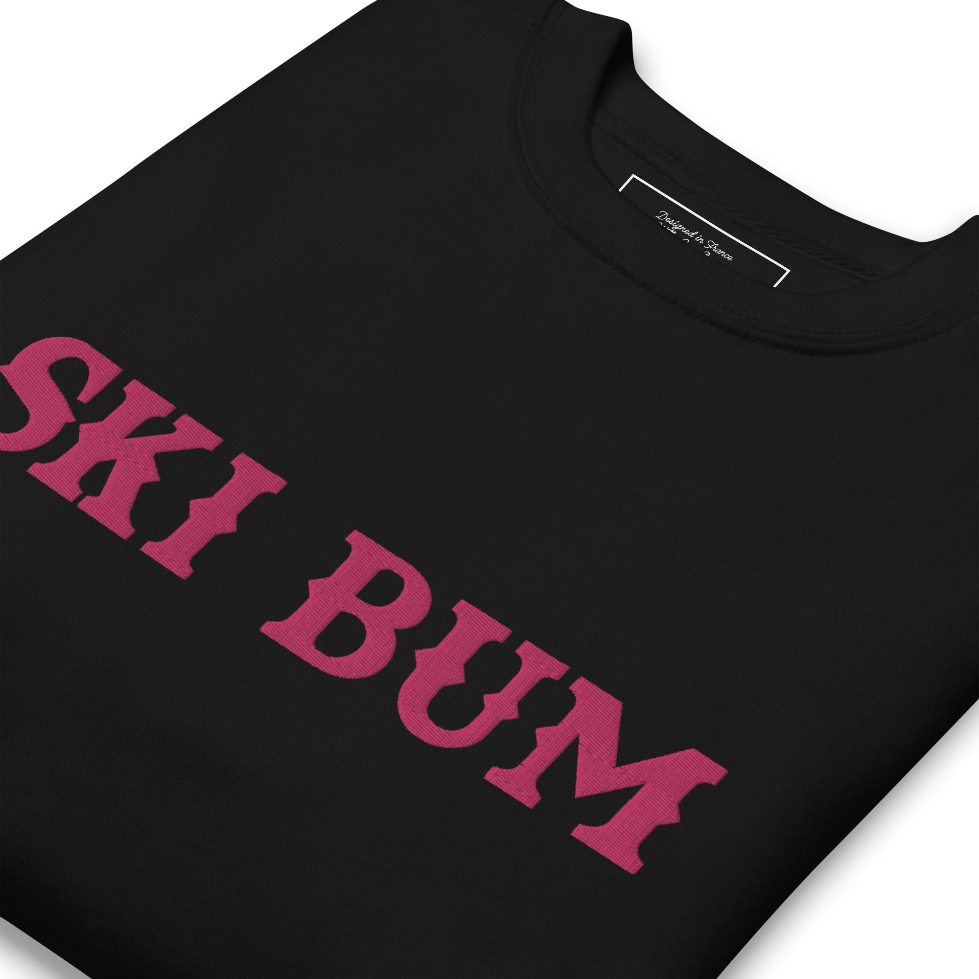 Sweatshirt premium unisexe Ski Bum Flamingo grand motif brodé