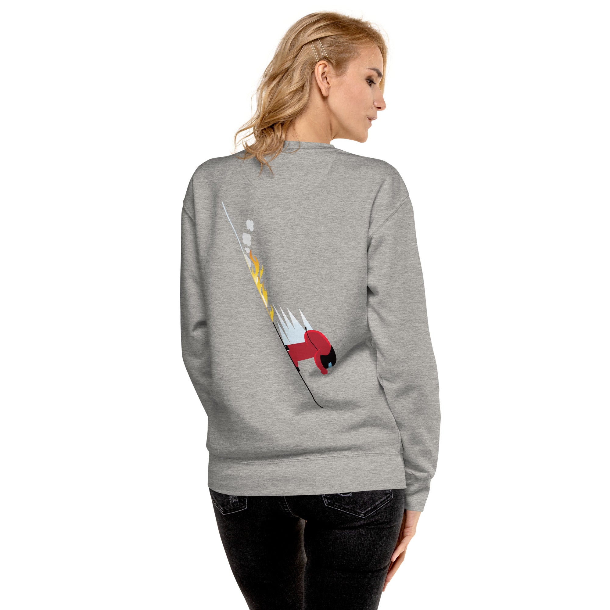 Sweatshirt premium unisexe Which skier are you? Speed Skier (Front/Back) on Light colors