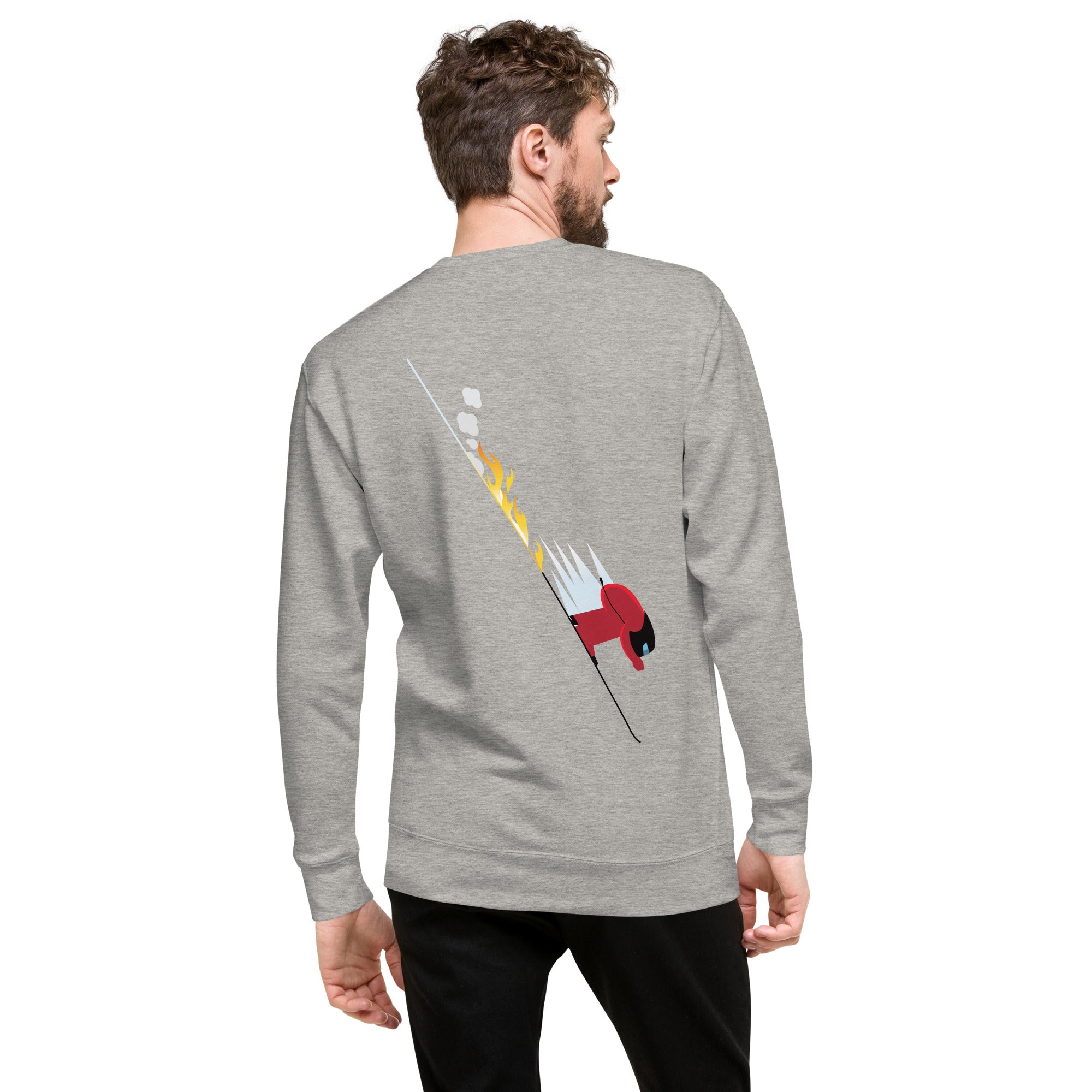 Sweatshirt premium unisexe Which skier are you? Speed Skier (Front/Back) on Light colors