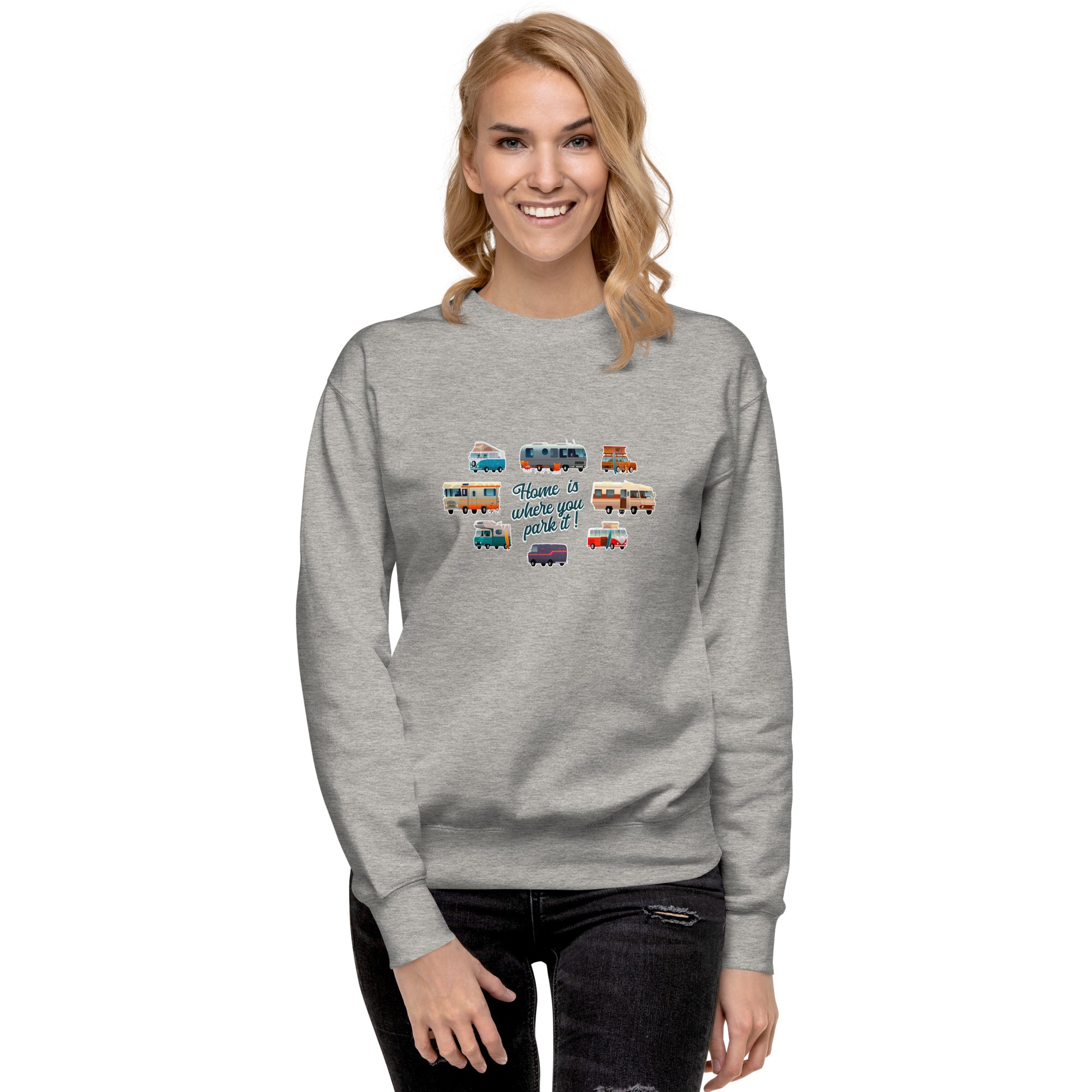 Unisex Premium Sweatshirt Square Vintage Campers