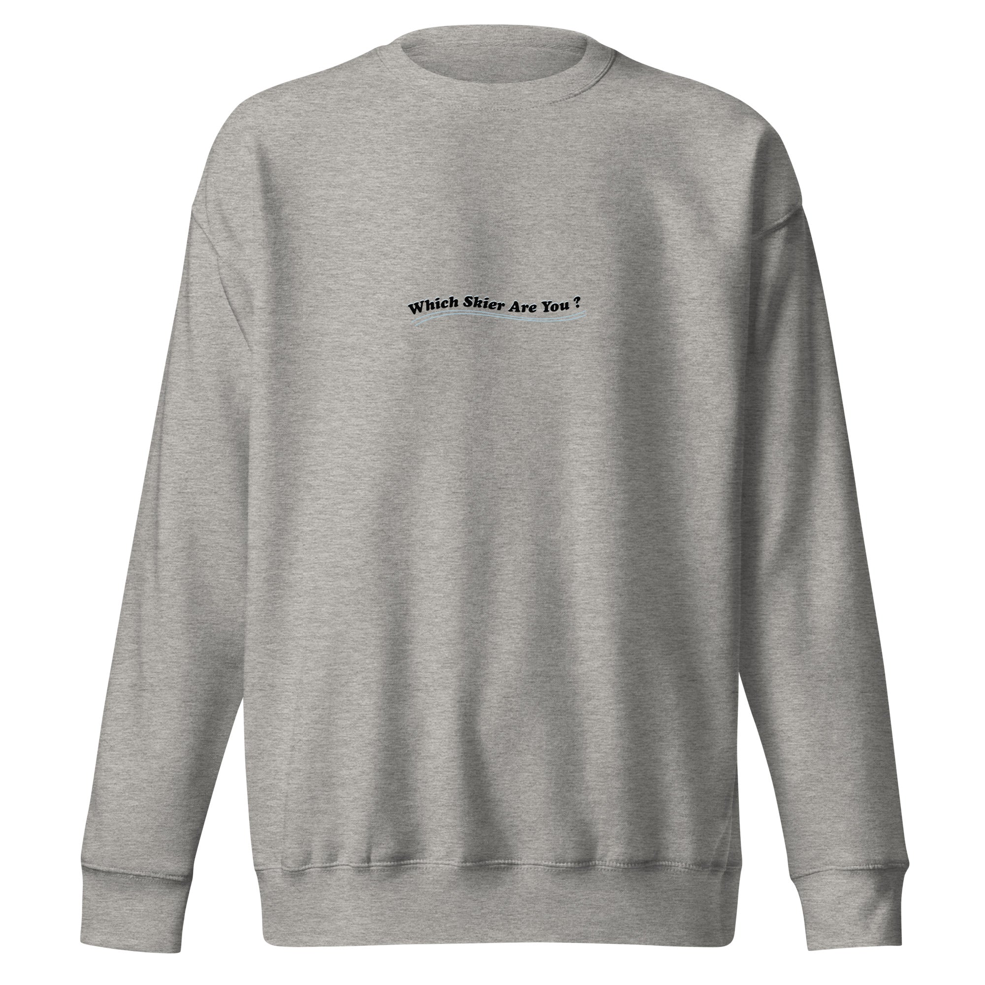 Sweatshirt premium unisexe Which skier are you? Speed Skier (Front/Back) on Light colors