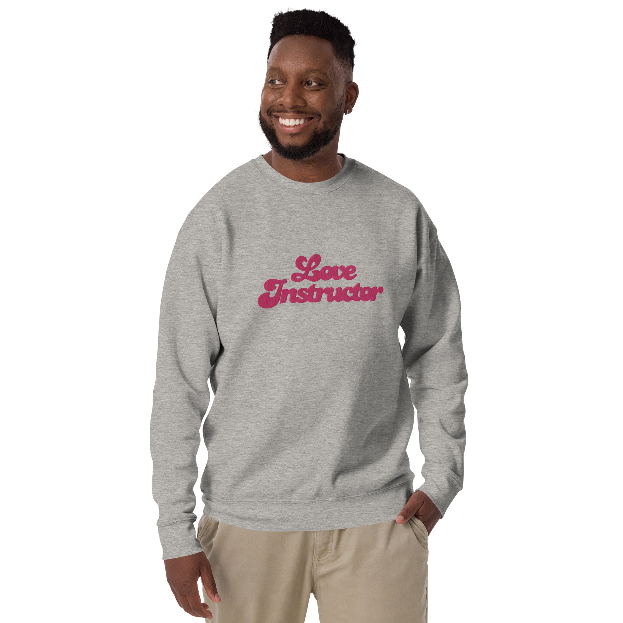 Sweatshirt premium unisexe Love Instructor grand motif brodé