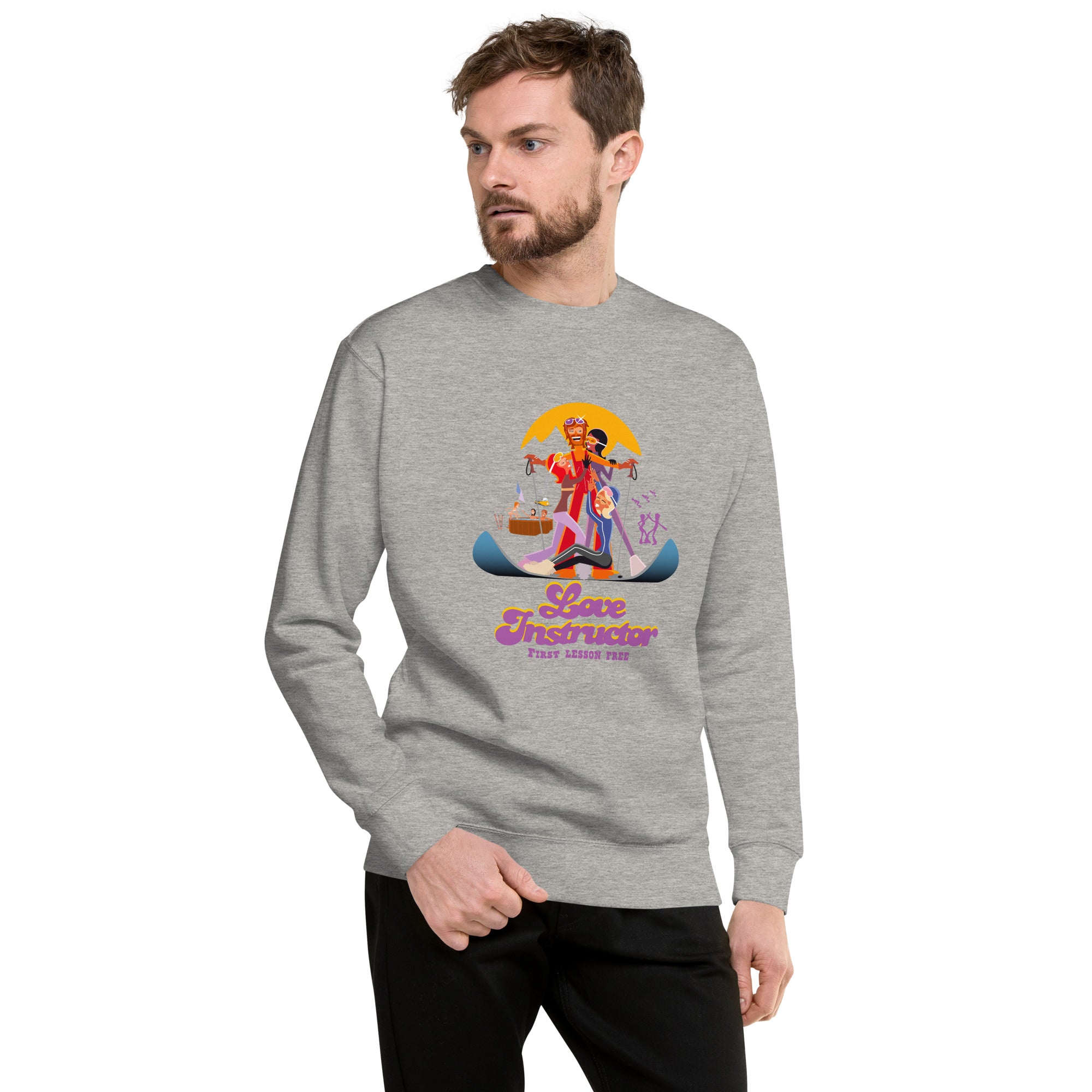 Unisex Premium Sweatshirt Love Instructor First Lesson free