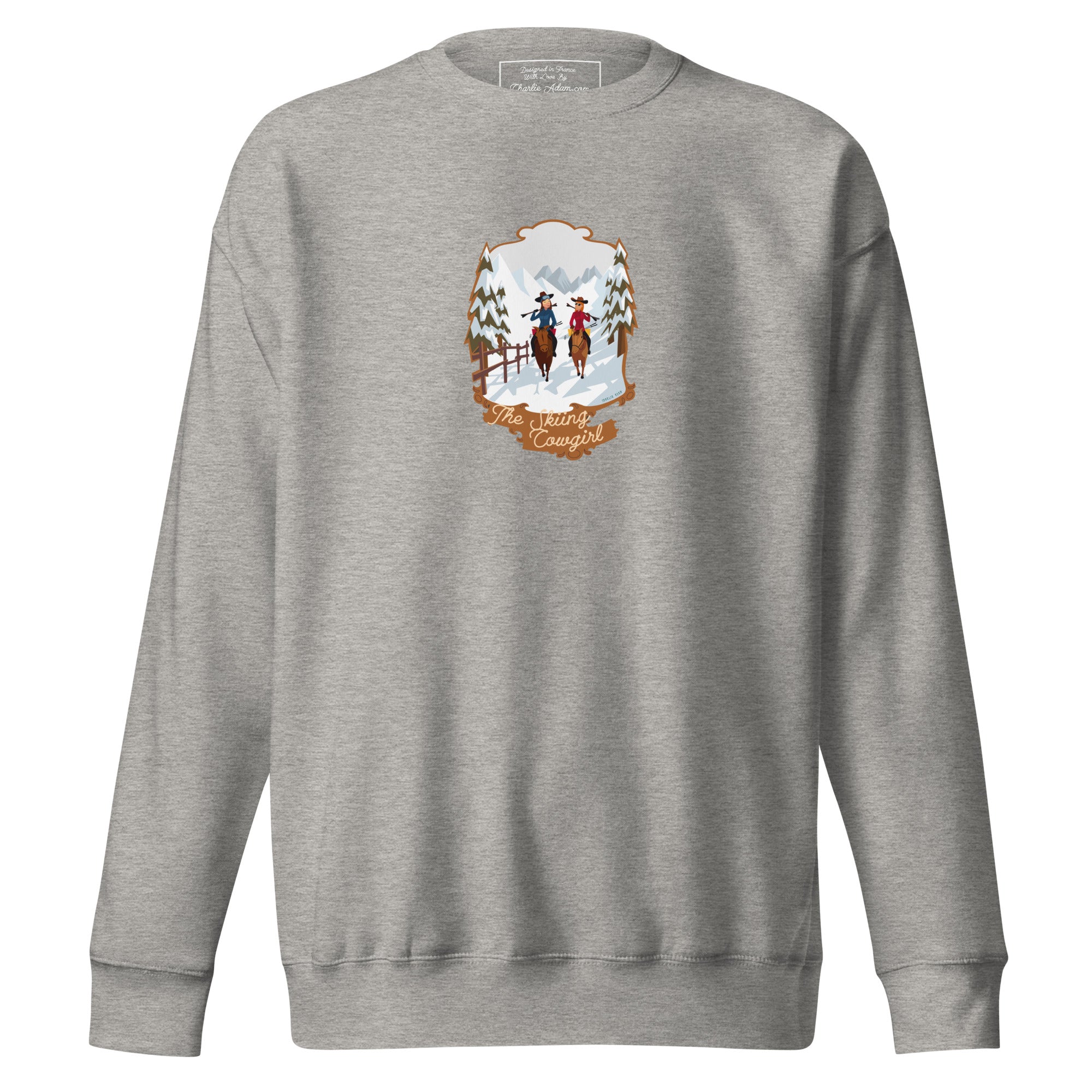 Unisex Premium Sweatshirt The Skiing Cowgirl