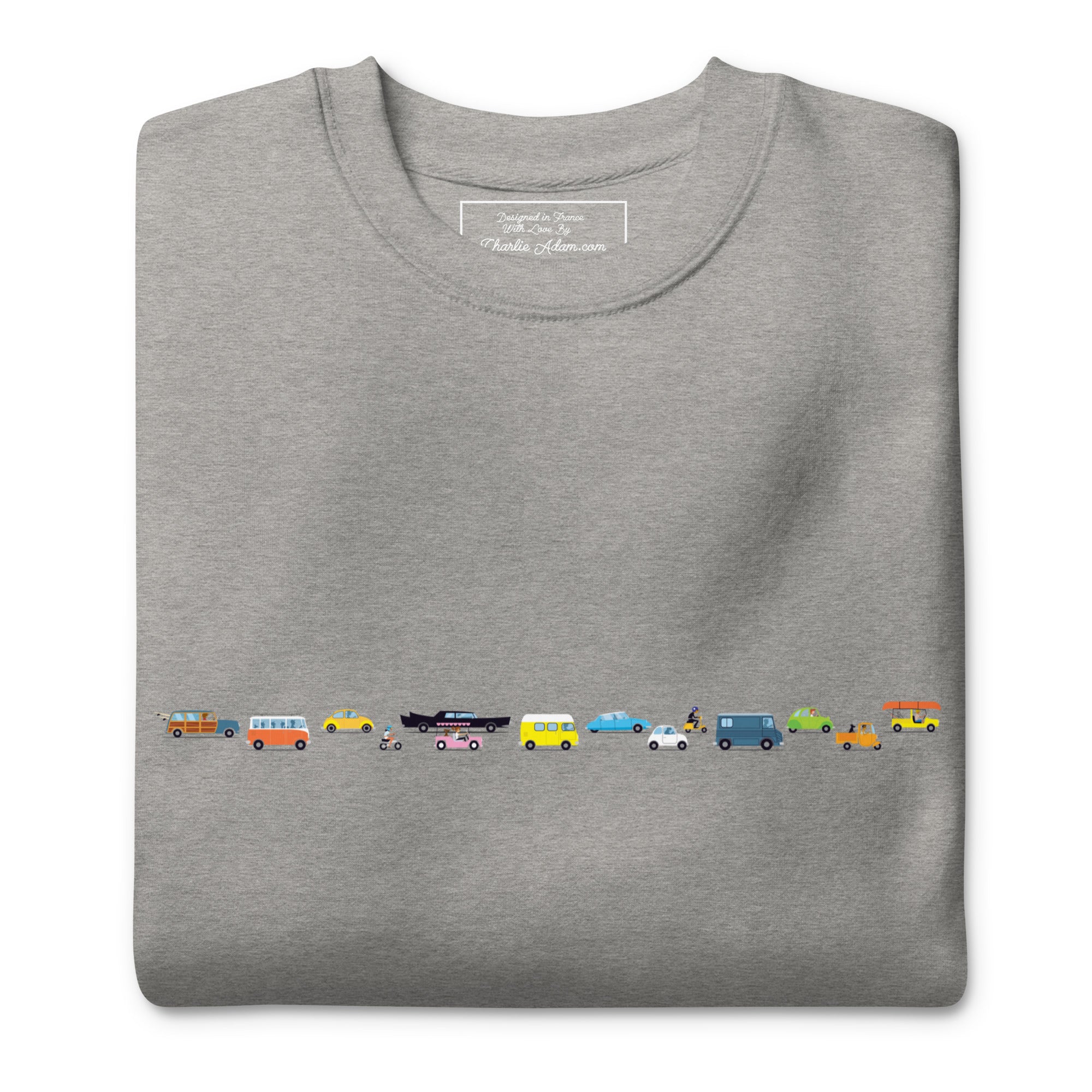 Sweatshirt premium unisexe Vintage Cars Traffic Jam